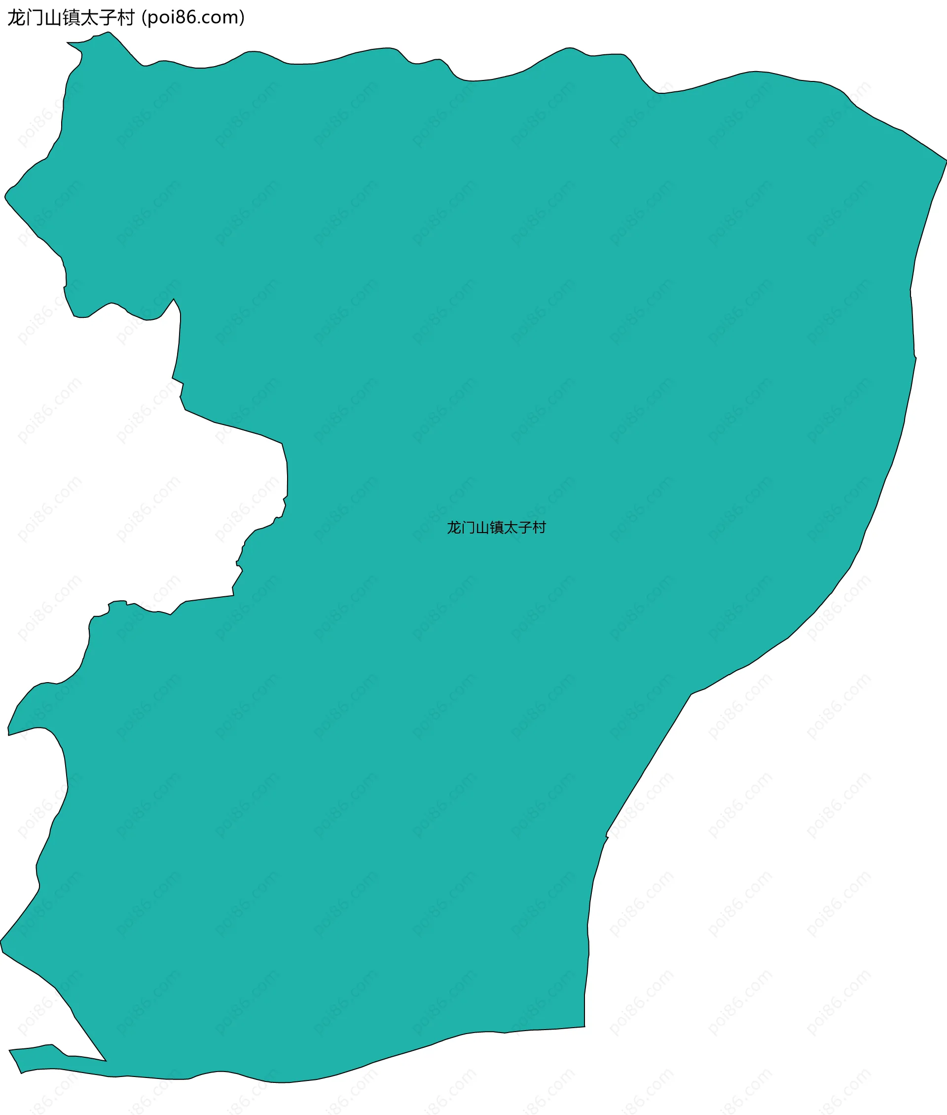 龙门山镇太子村边界地图