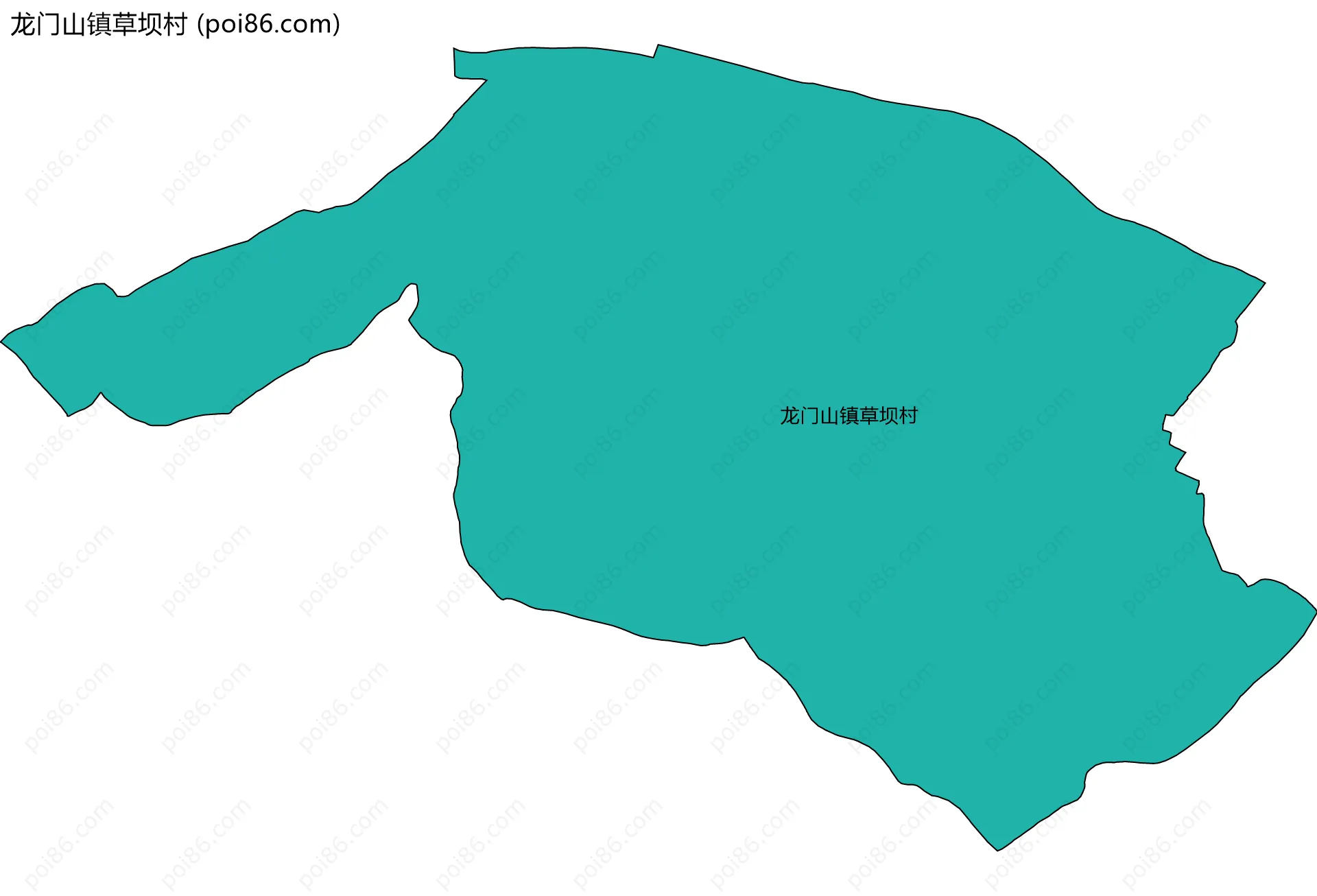 龙门山镇草坝村边界地图