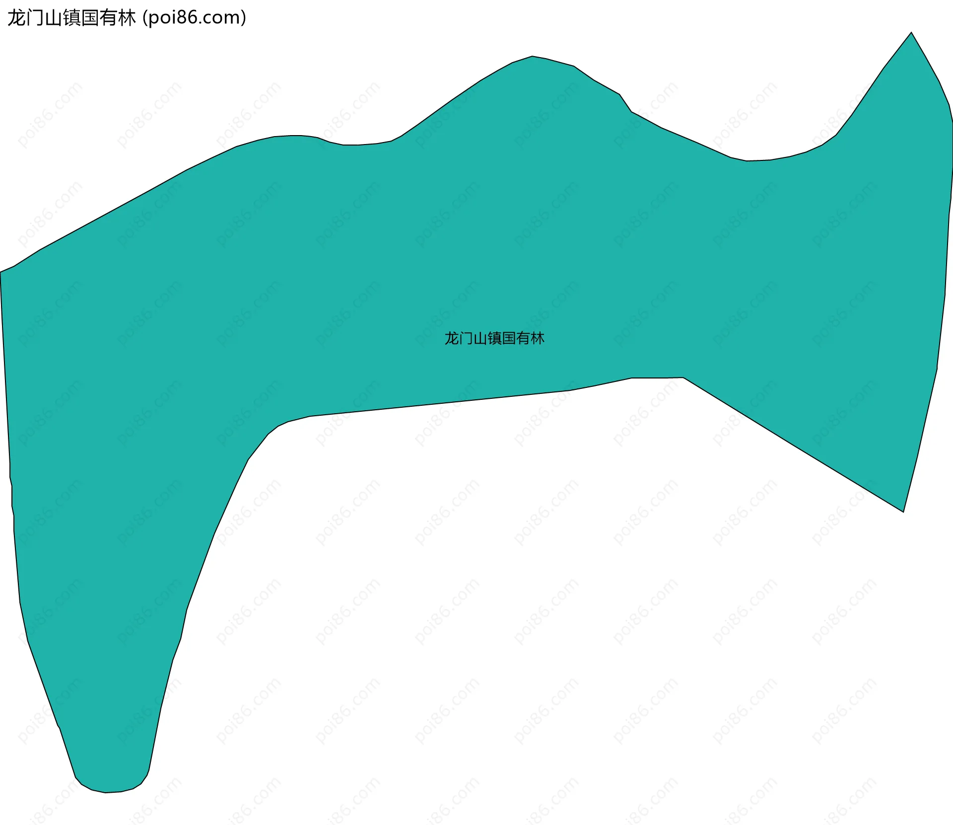 龙门山镇国有林边界地图