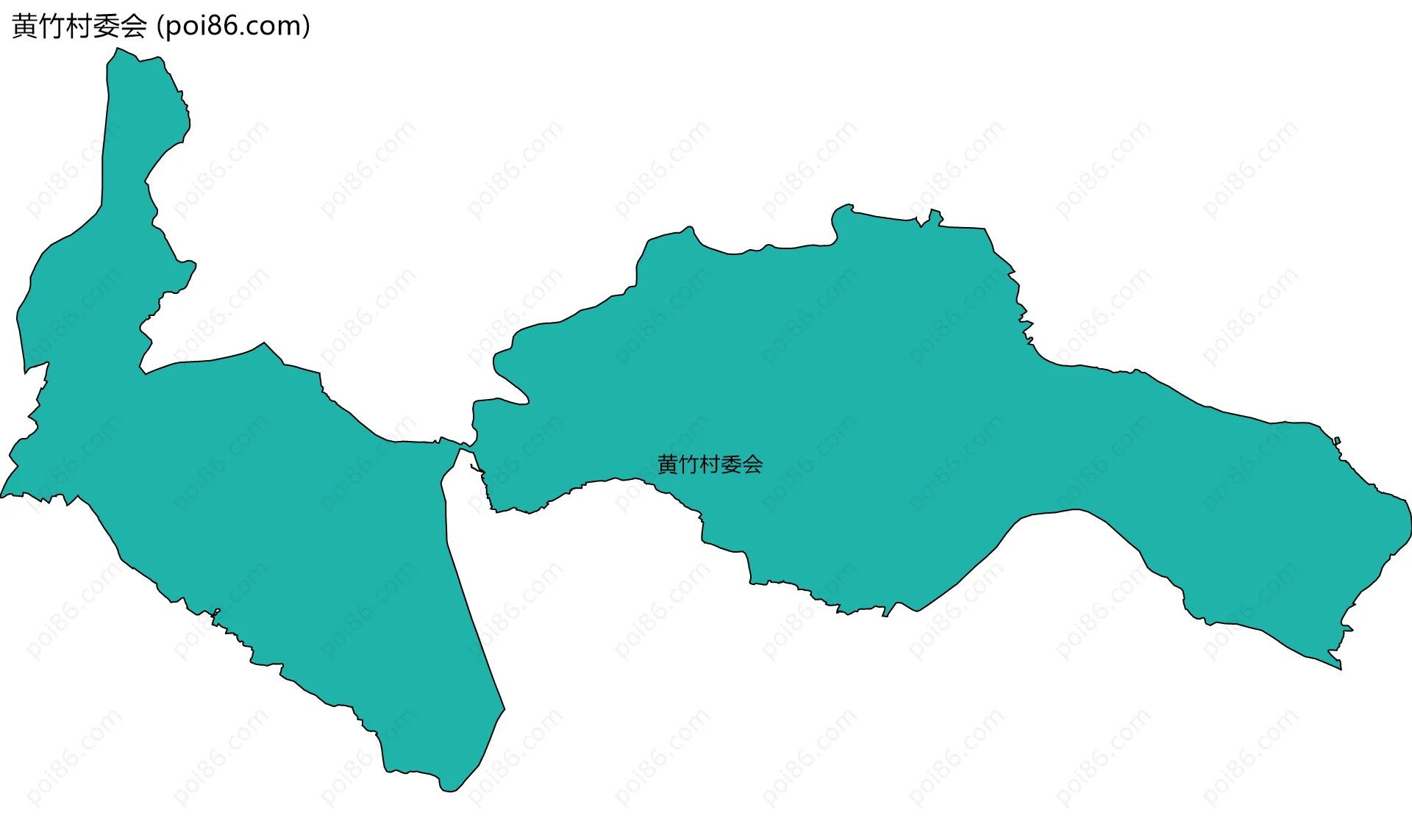 黄竹村委会边界地图