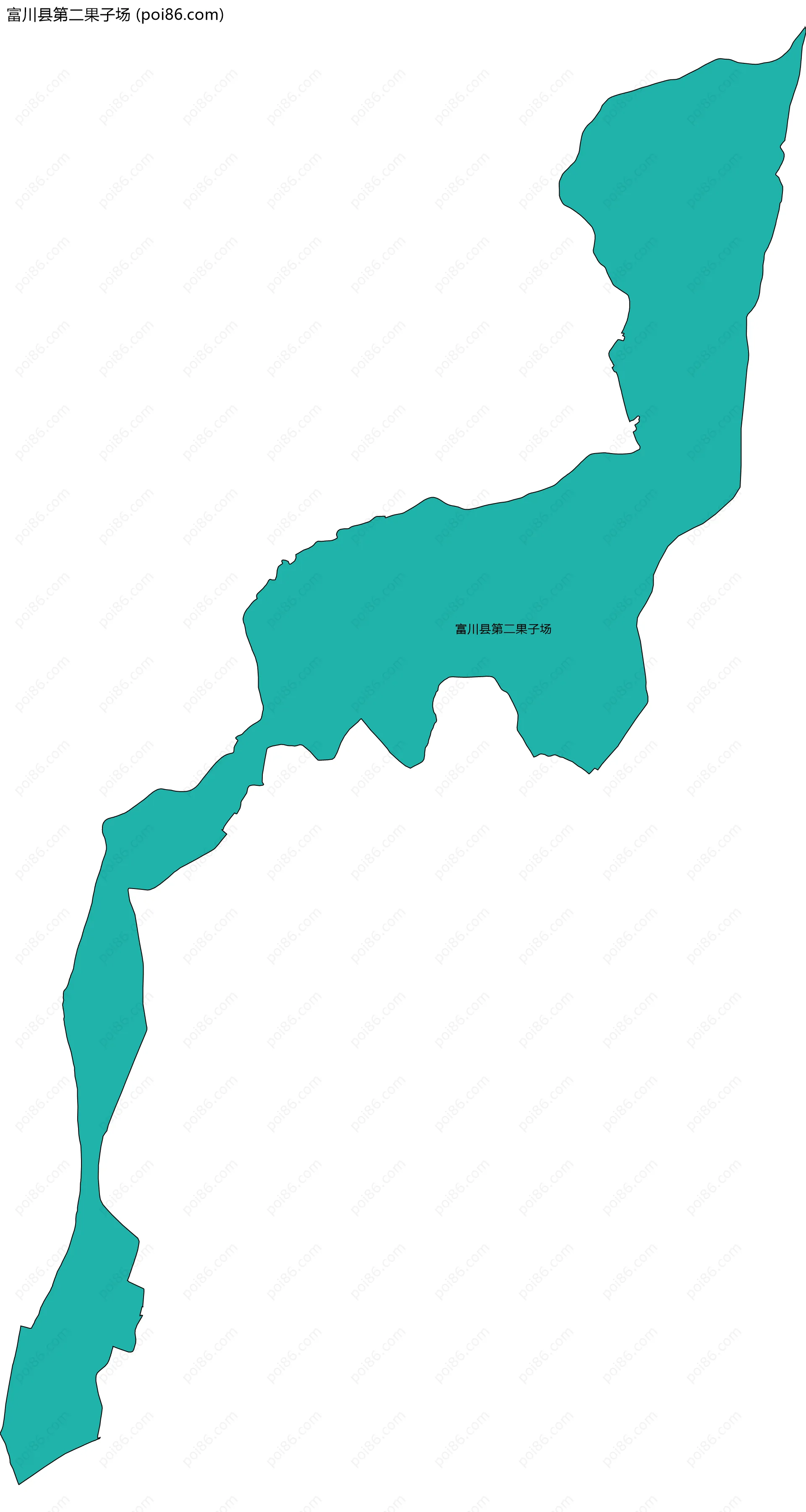 富川县第二果子场边界地图