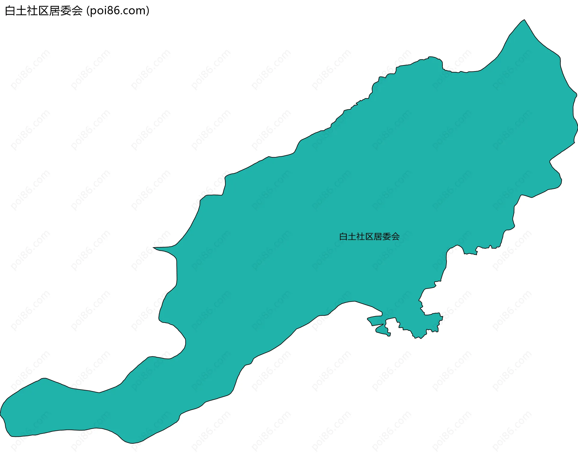白土社区居委会边界地图