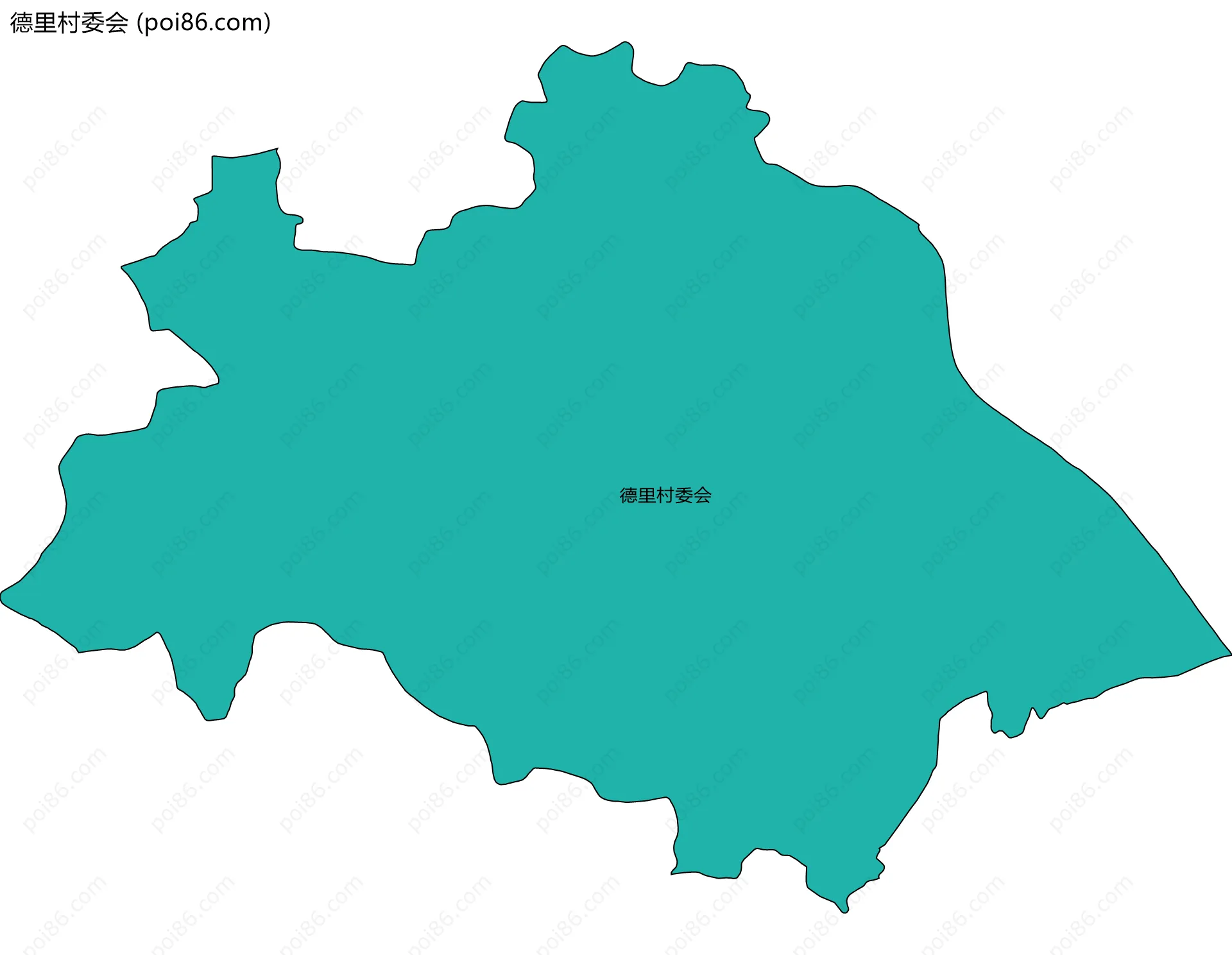 德里村委会边界地图