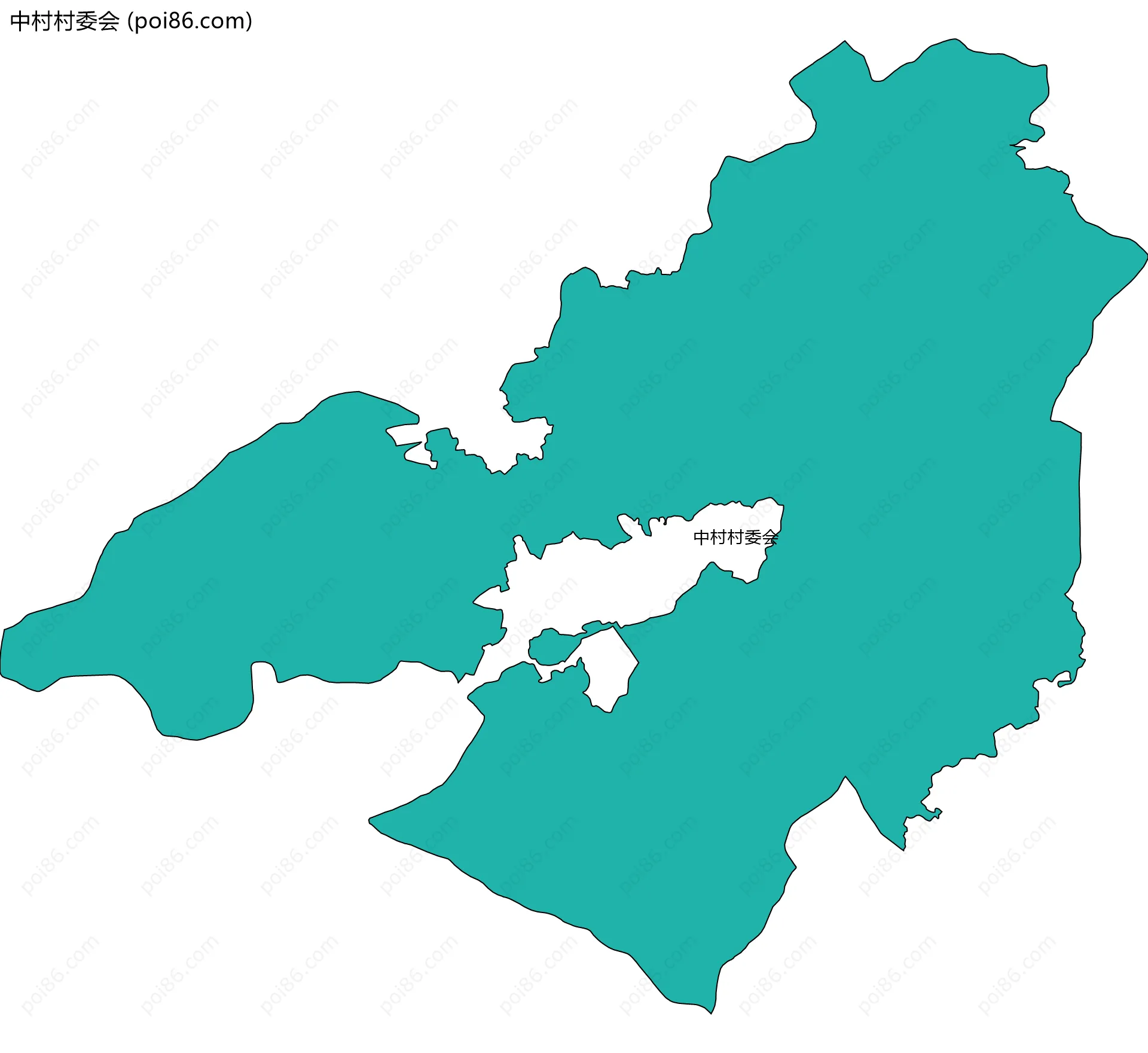 中村村委会边界地图