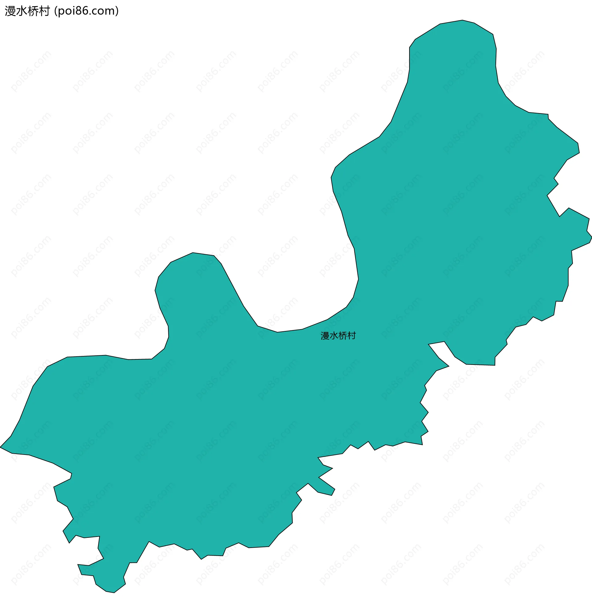 漫水桥村边界地图