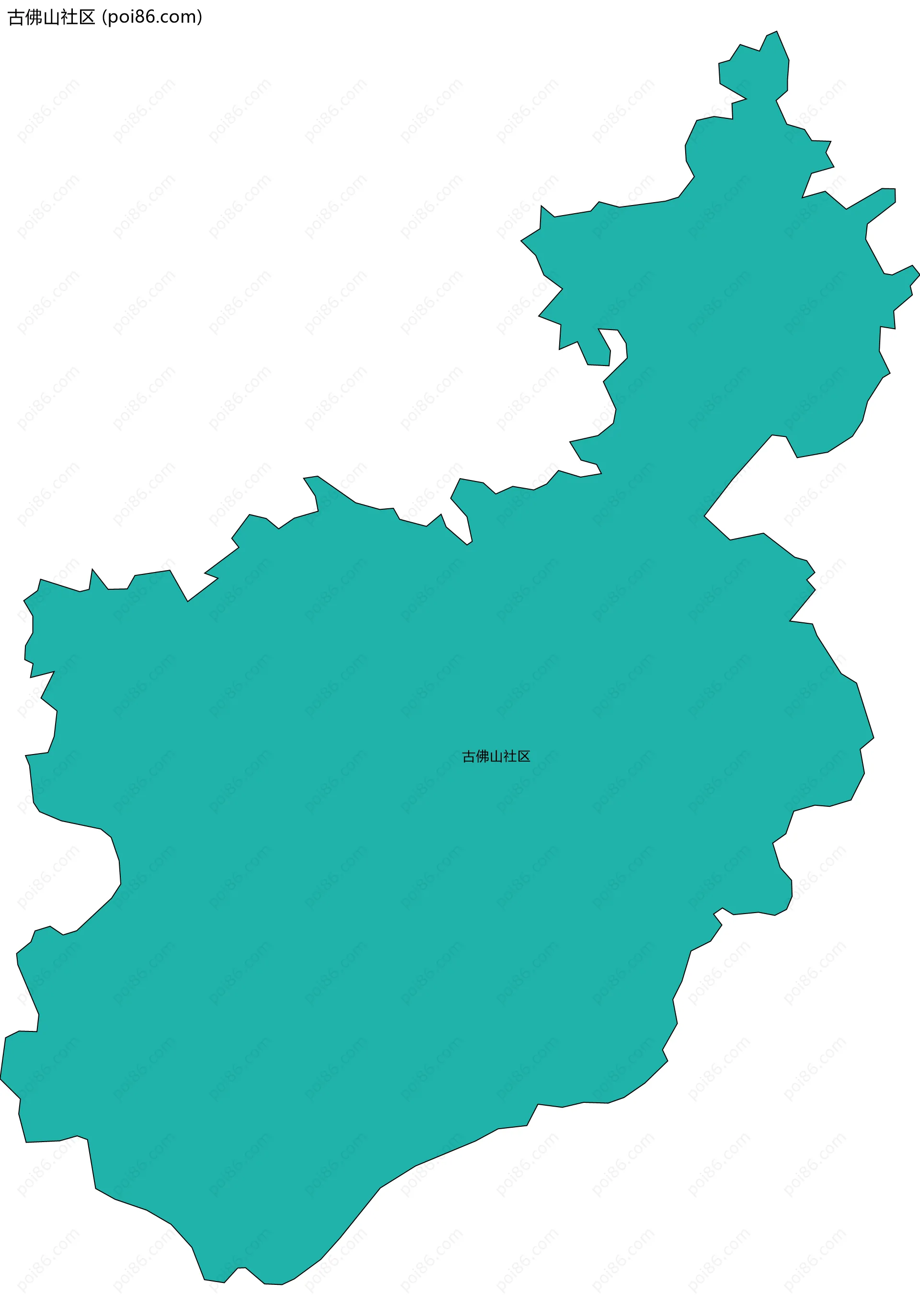 古佛山社区边界地图