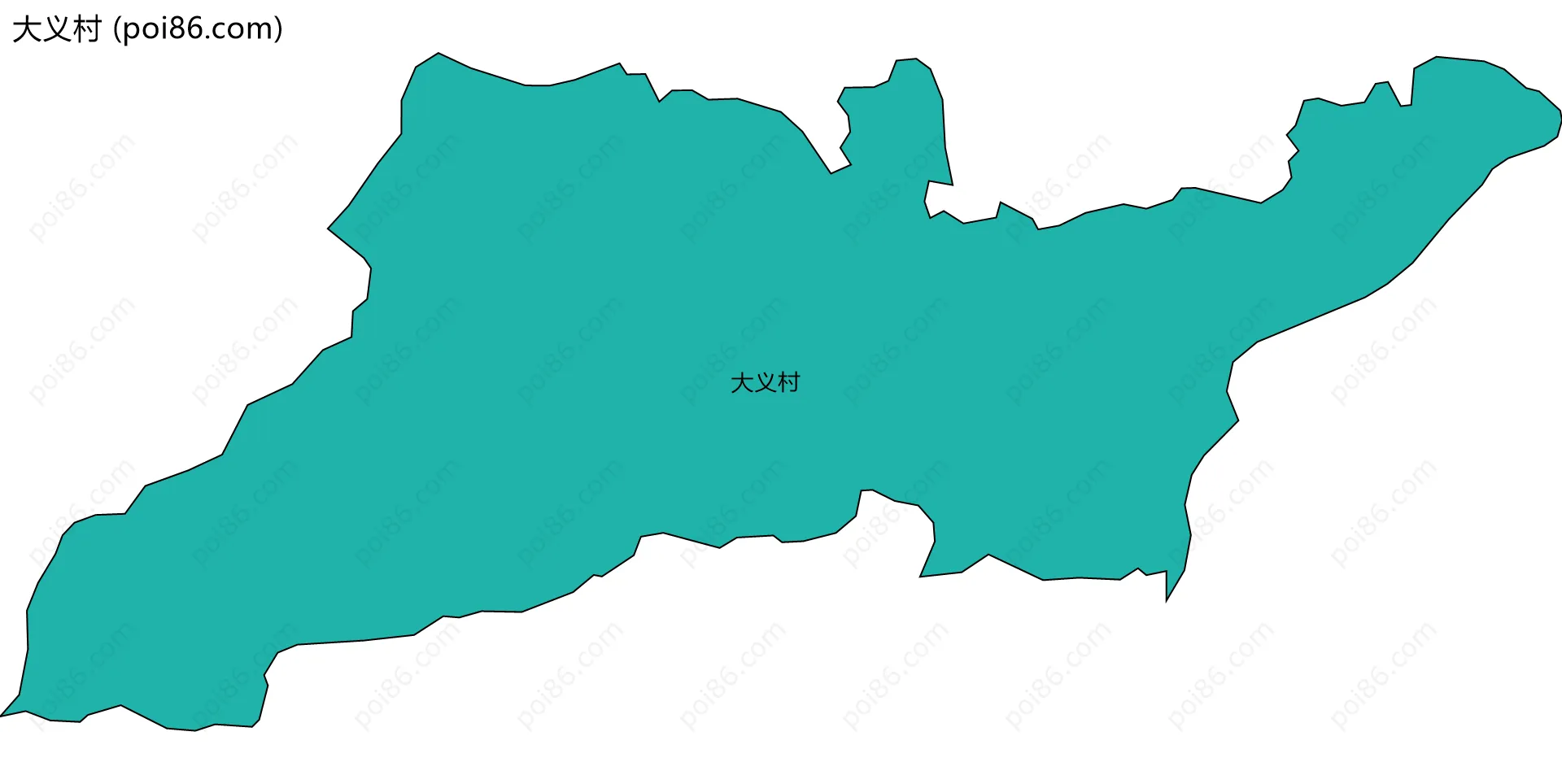 大义村边界地图