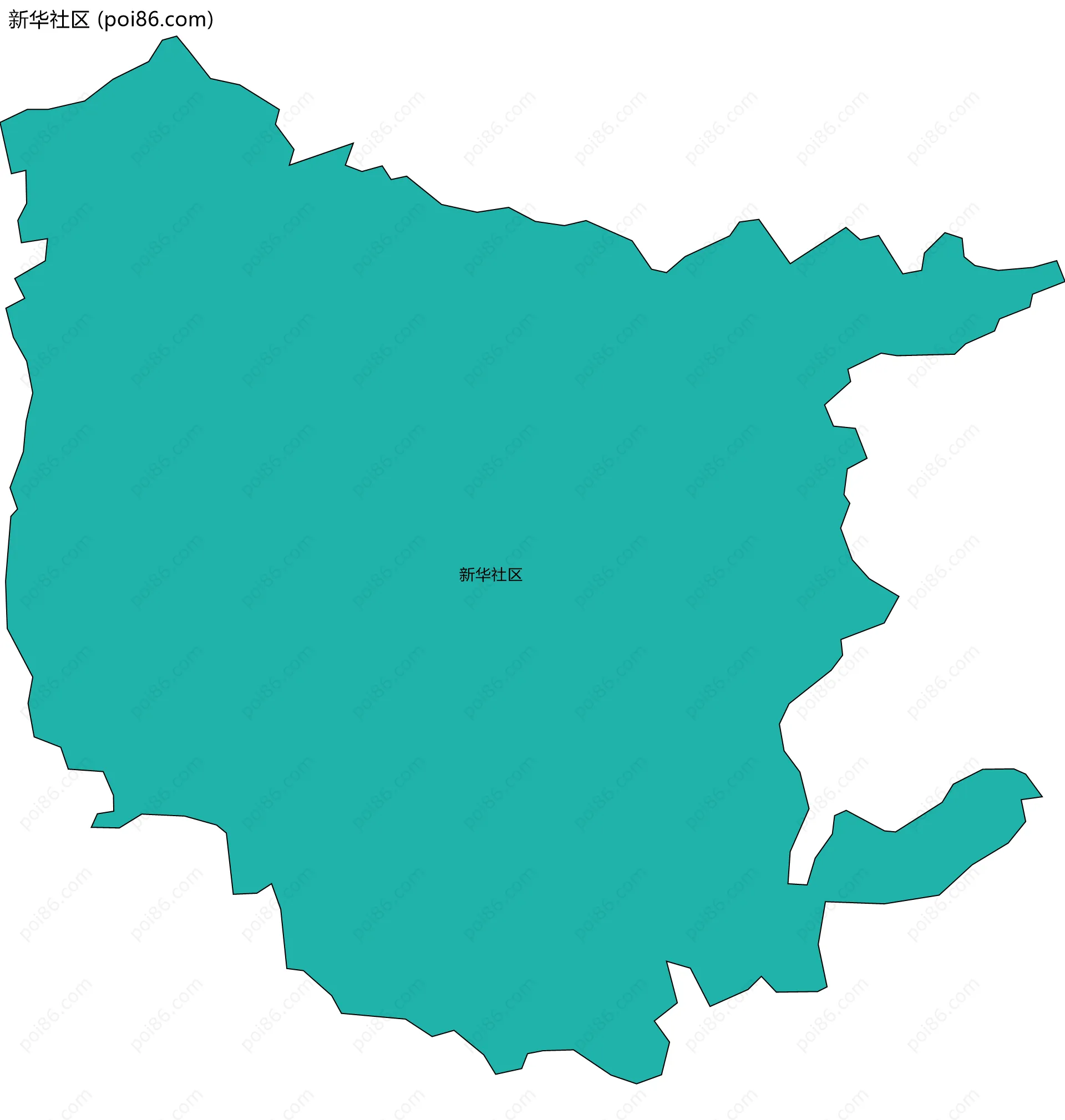 新华社区边界地图