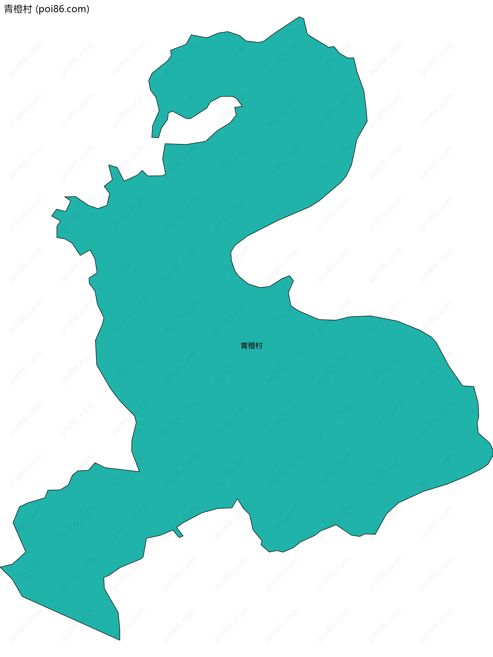 青橙村边界地图