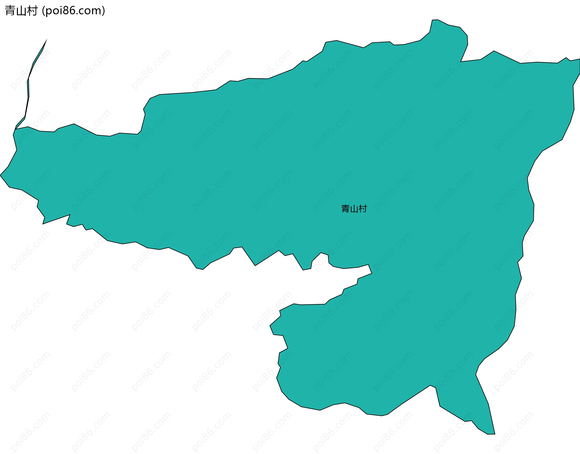 青山村边界地图