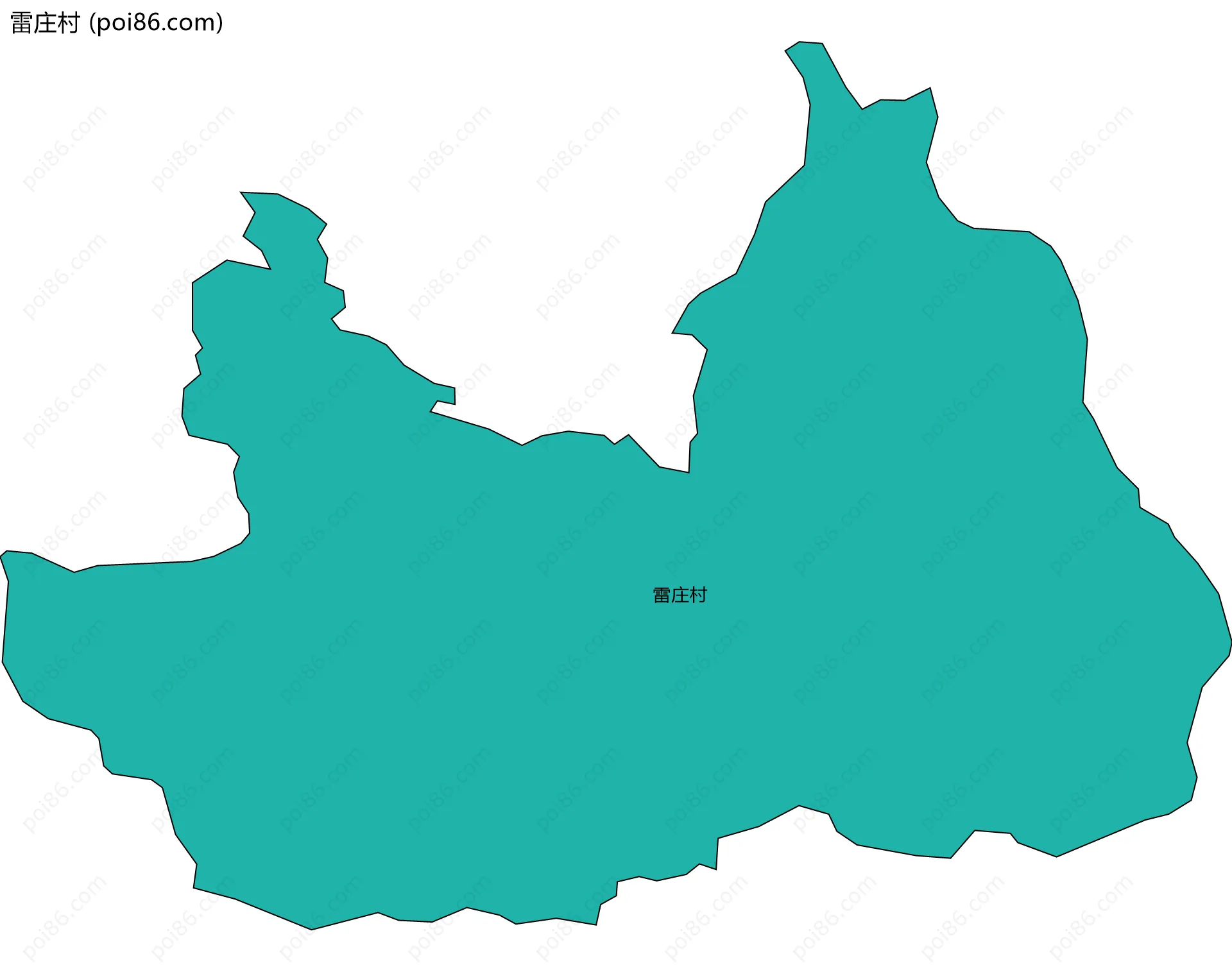 雷庄村边界地图