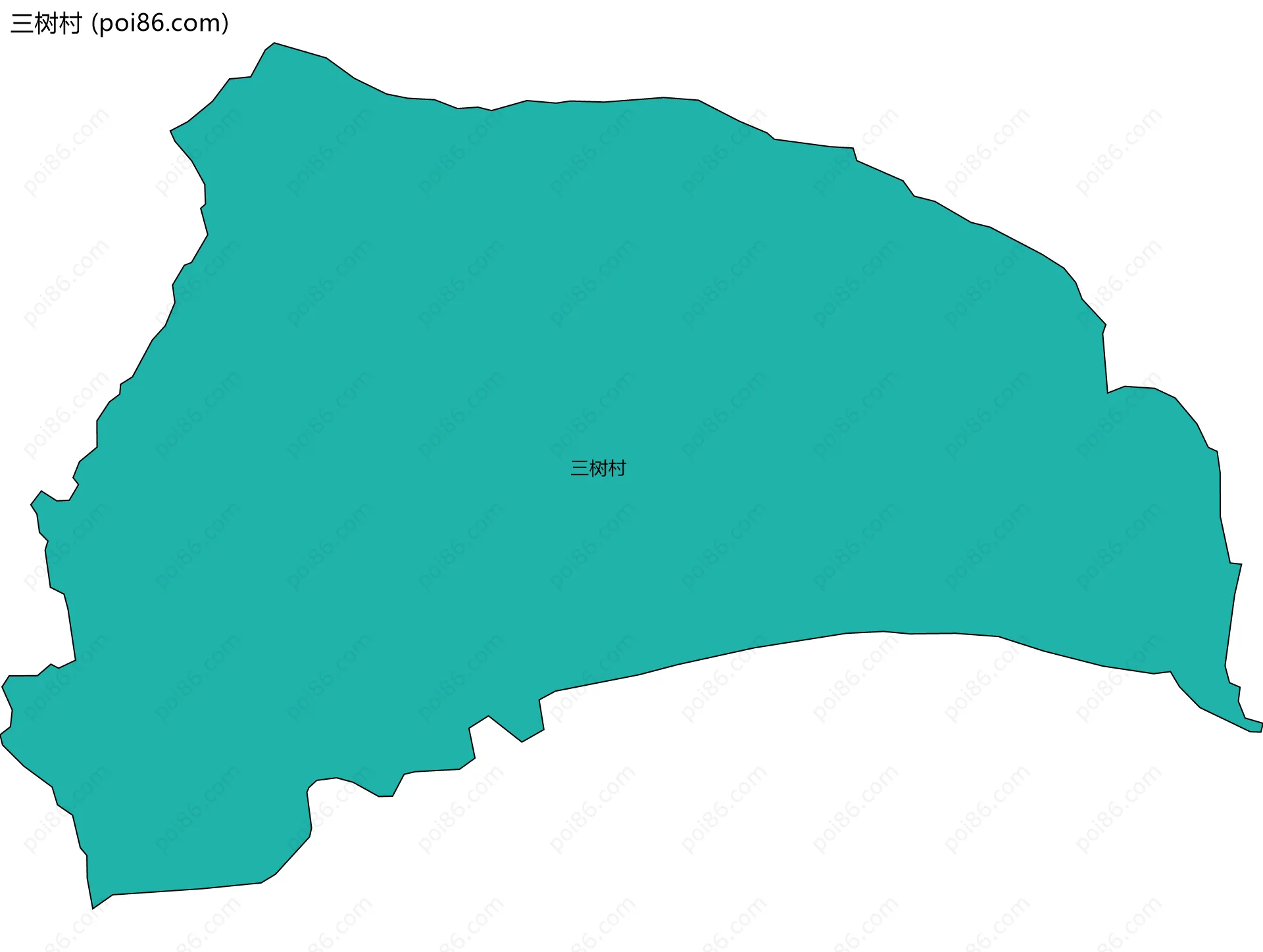 三树村边界地图