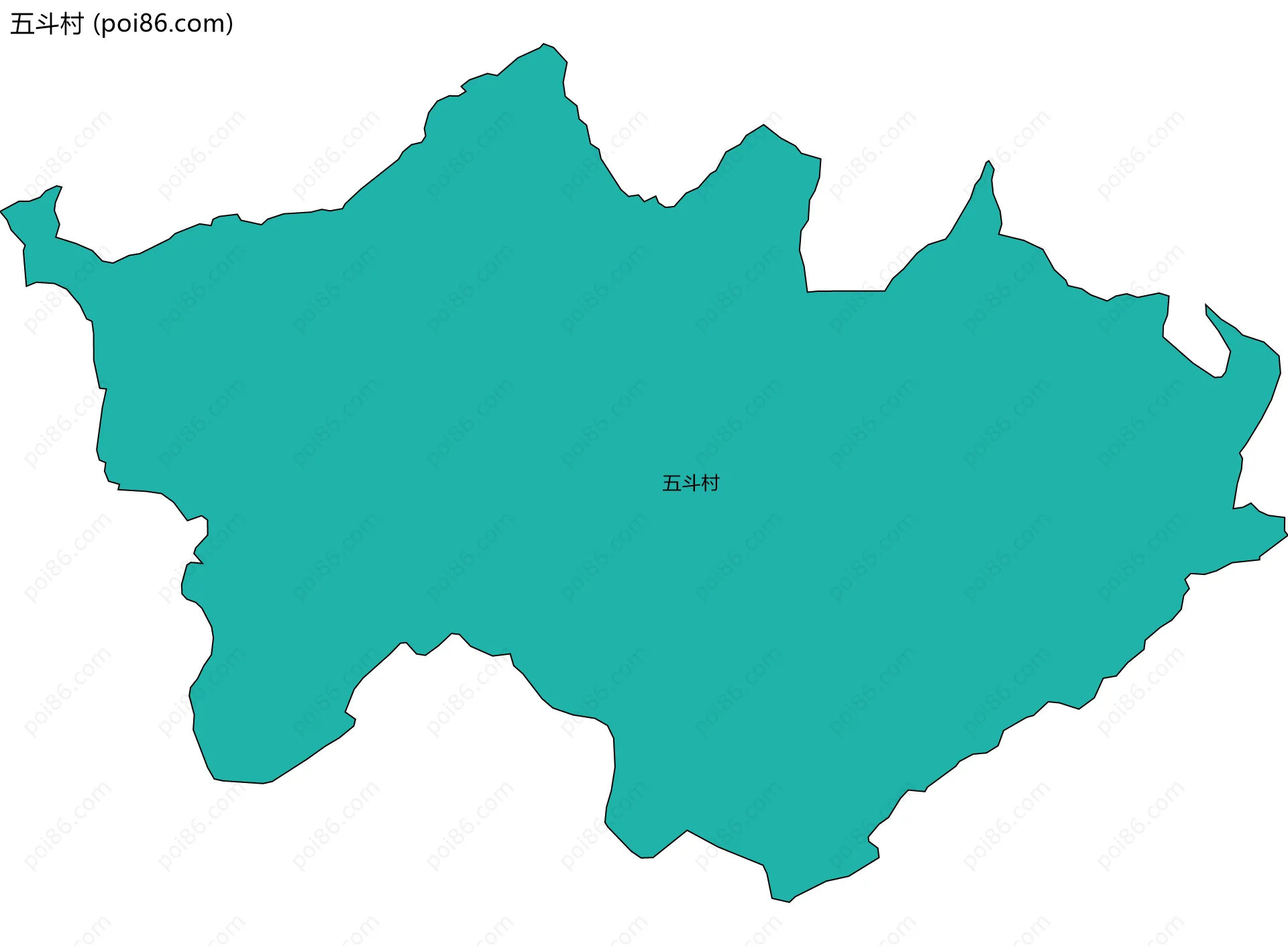 五斗村边界地图