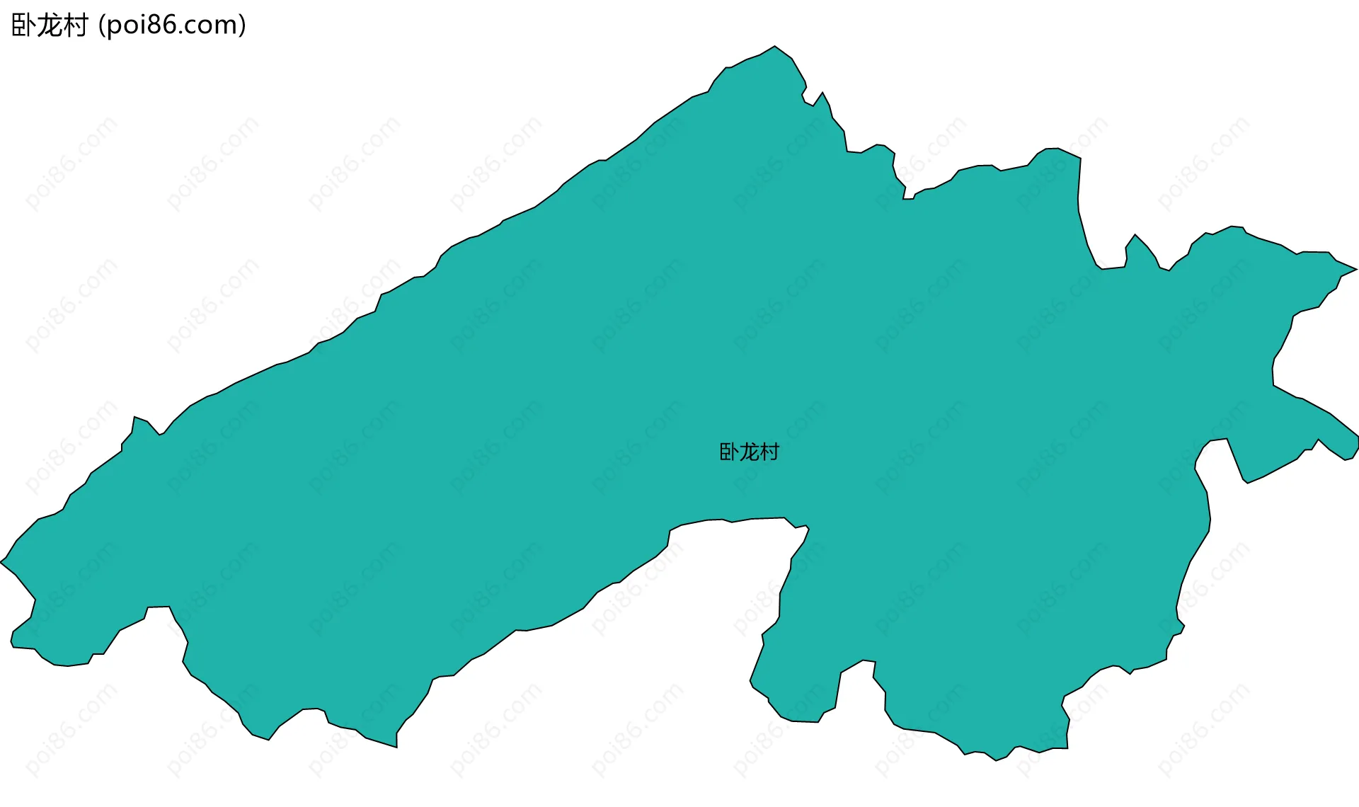 卧龙村边界地图
