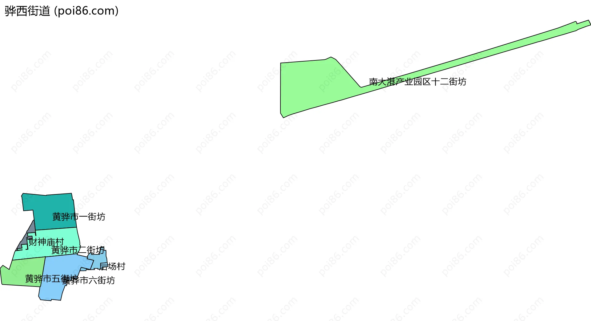 骅西街道边界地图(五级行政区划)