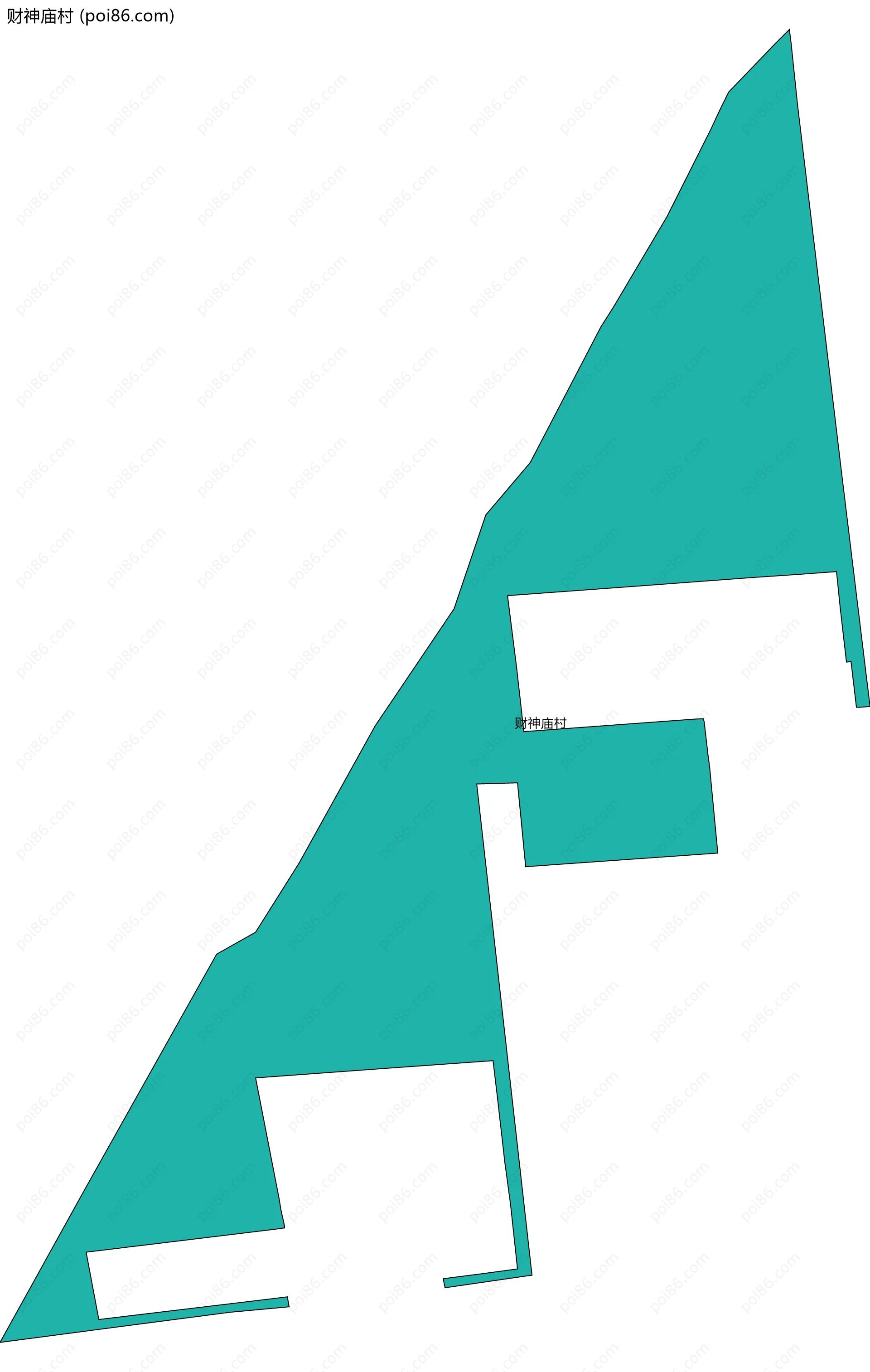 财神庙村边界地图