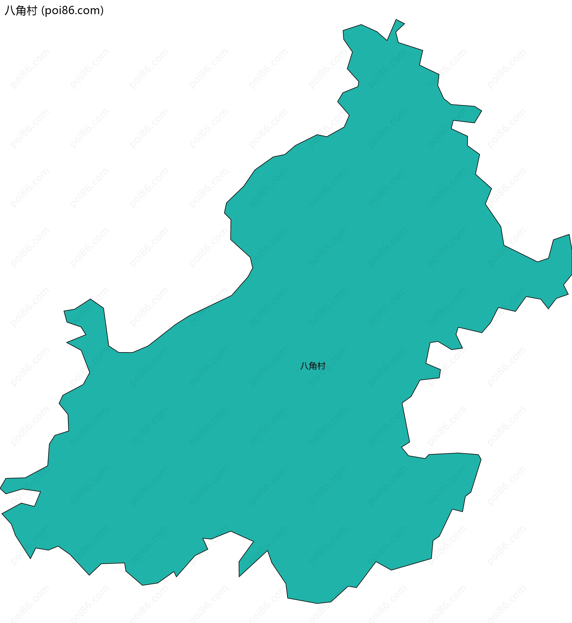 八角村边界地图