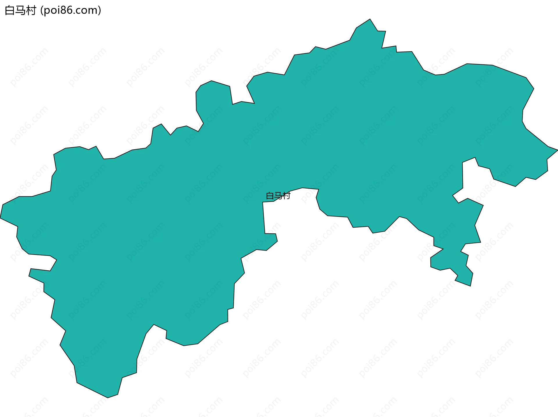白马村边界地图