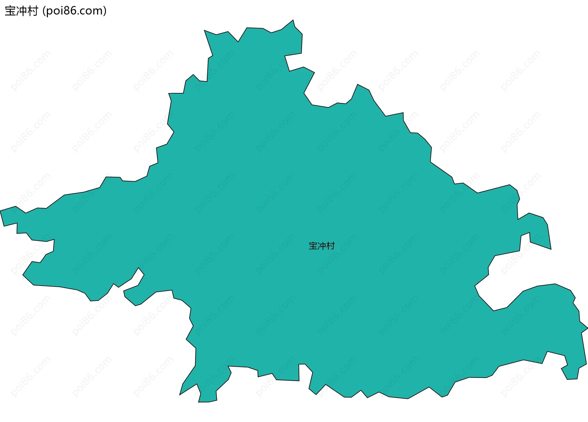 宝冲村边界地图