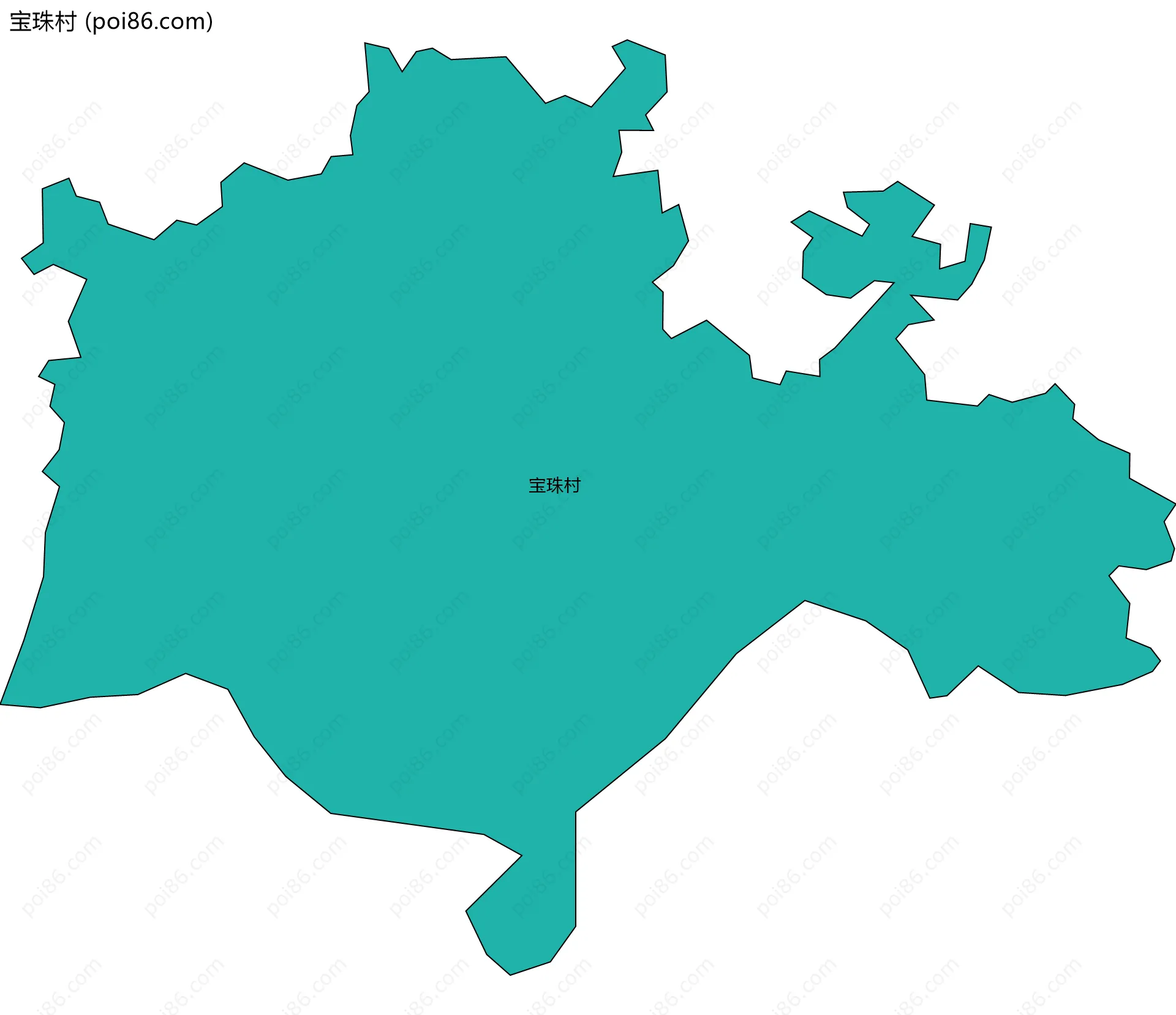 宝珠村边界地图