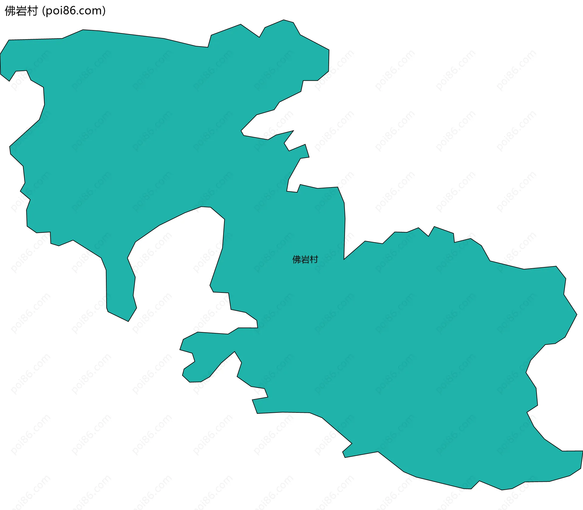 佛岩村边界地图