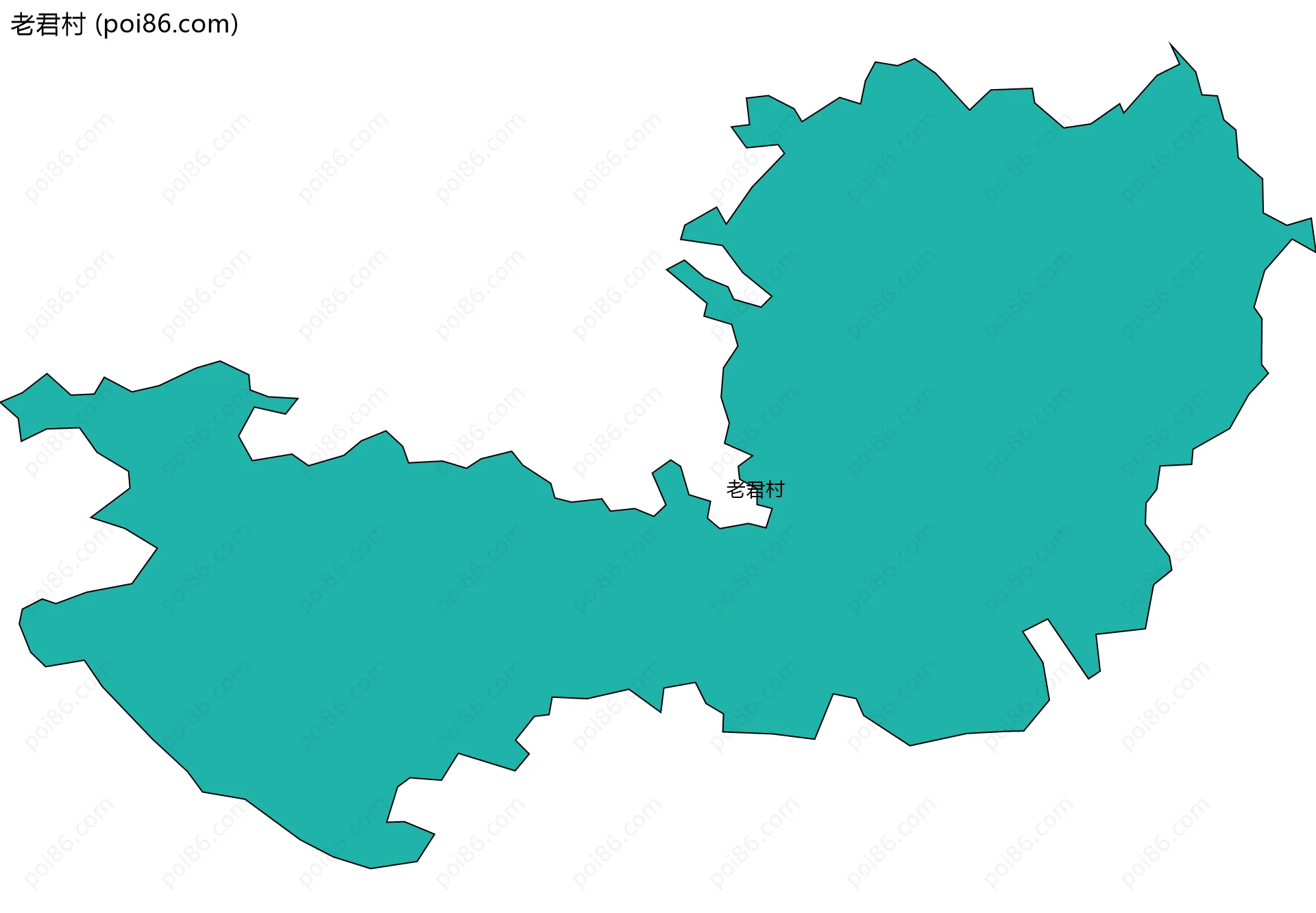 老君村边界地图
