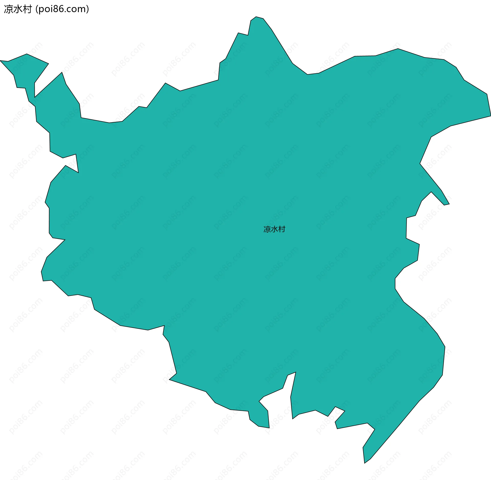 凉水村边界地图