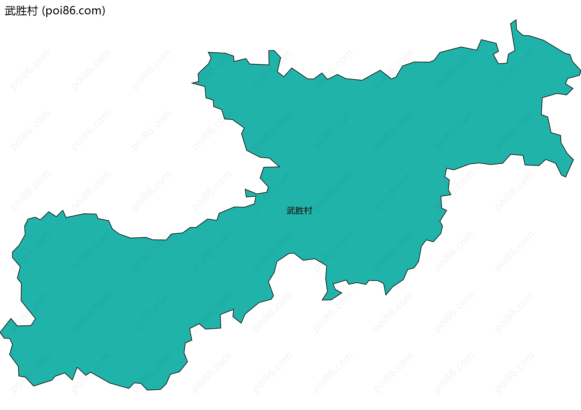 武胜村边界地图