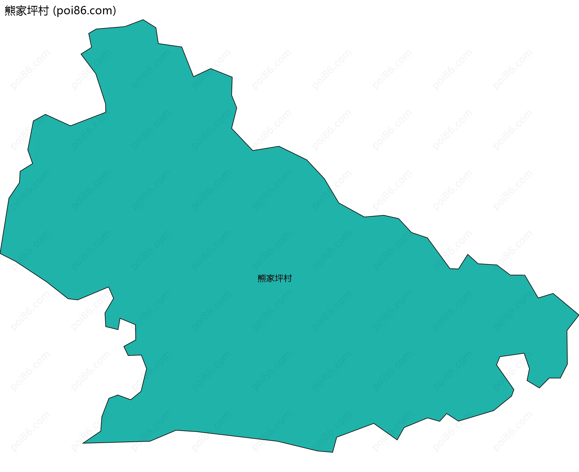 熊家坪村边界地图