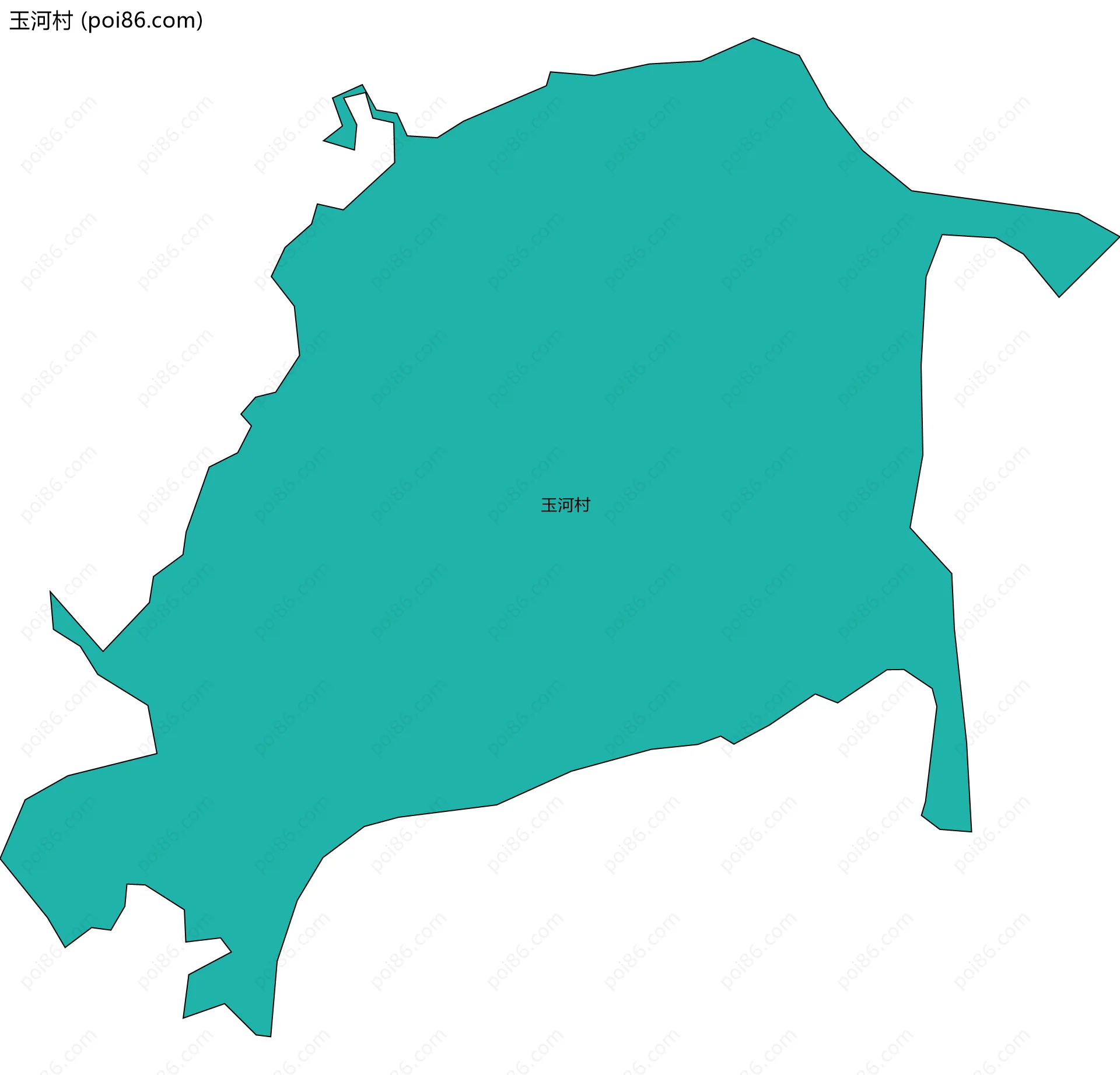 玉河村边界地图