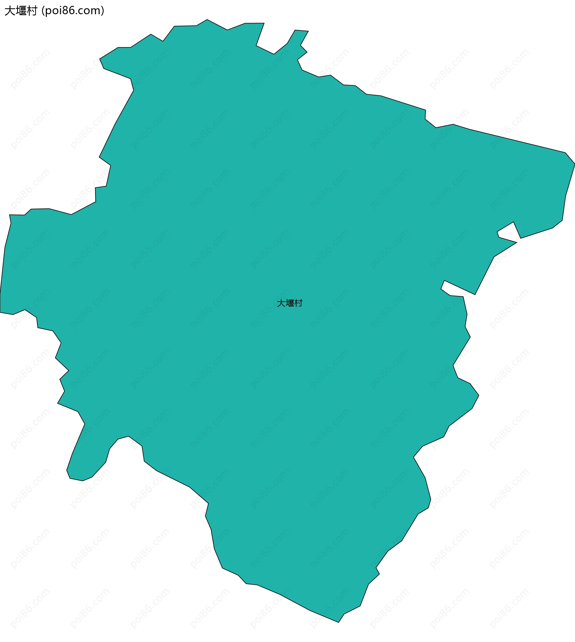 大堰村边界地图