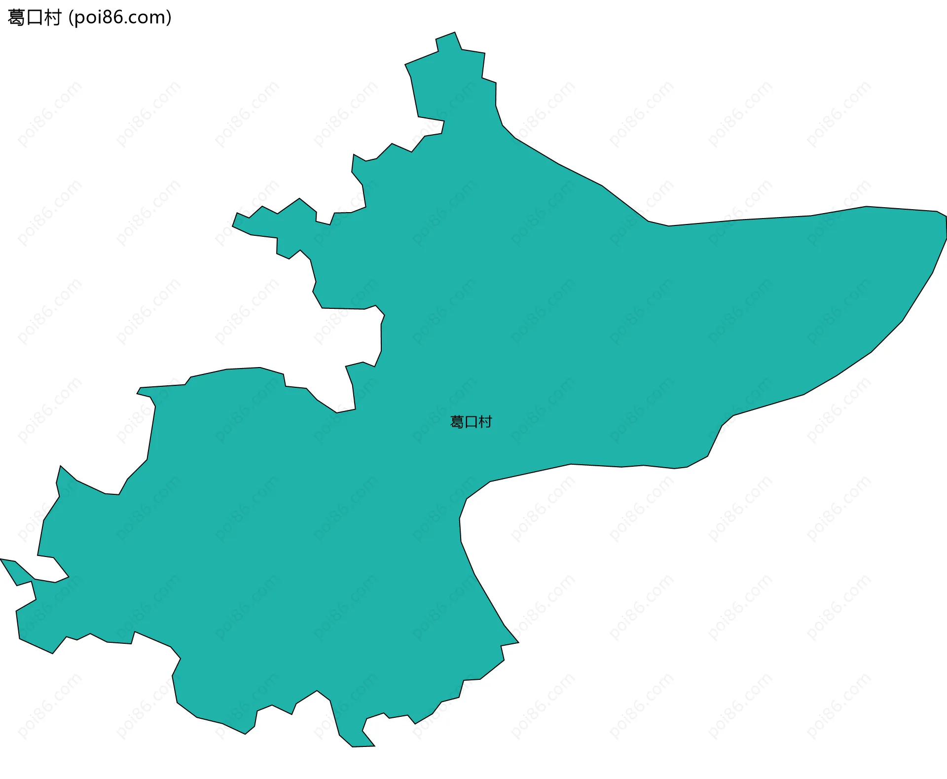 葛口村边界地图