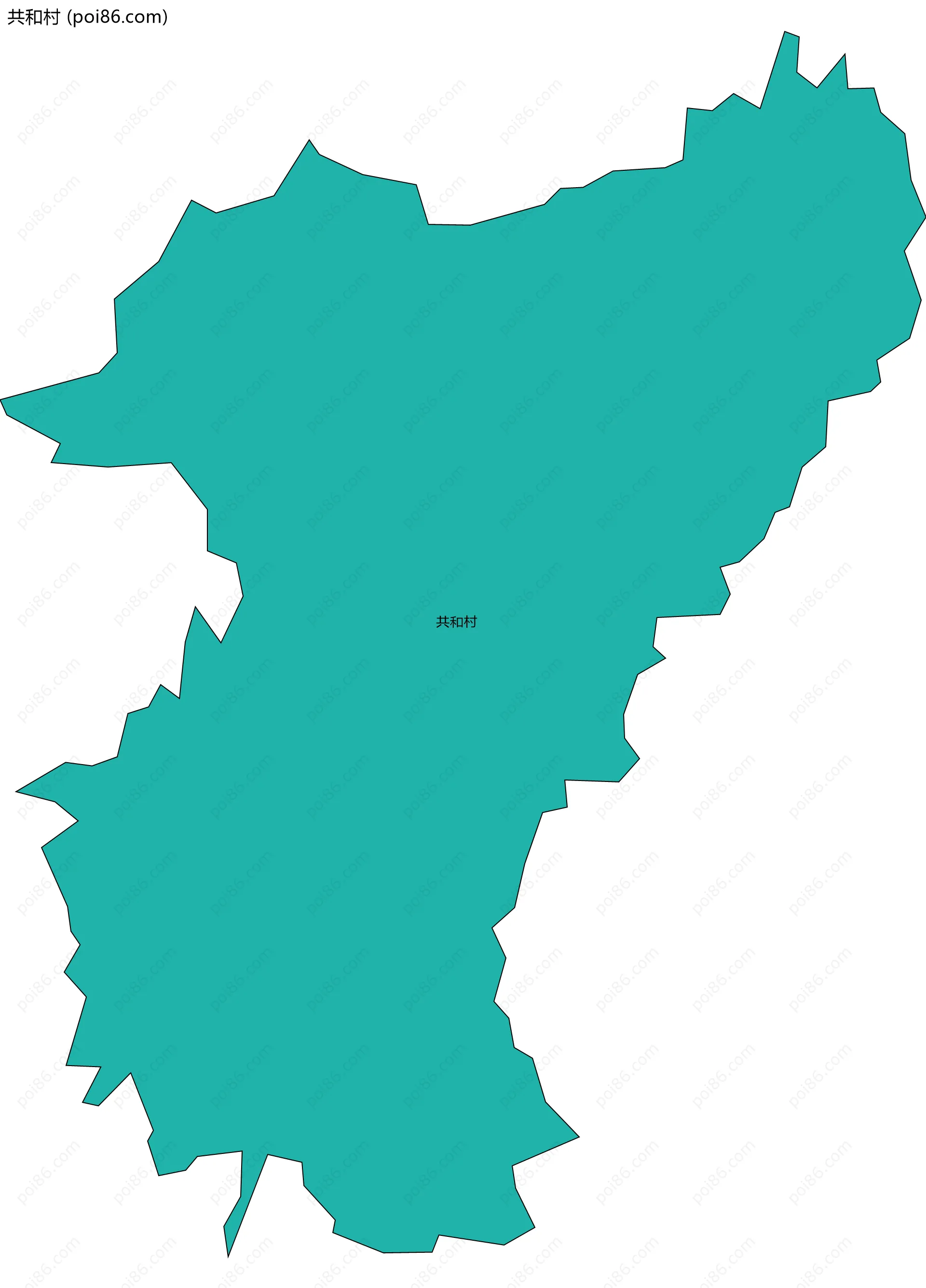 共和村边界地图
