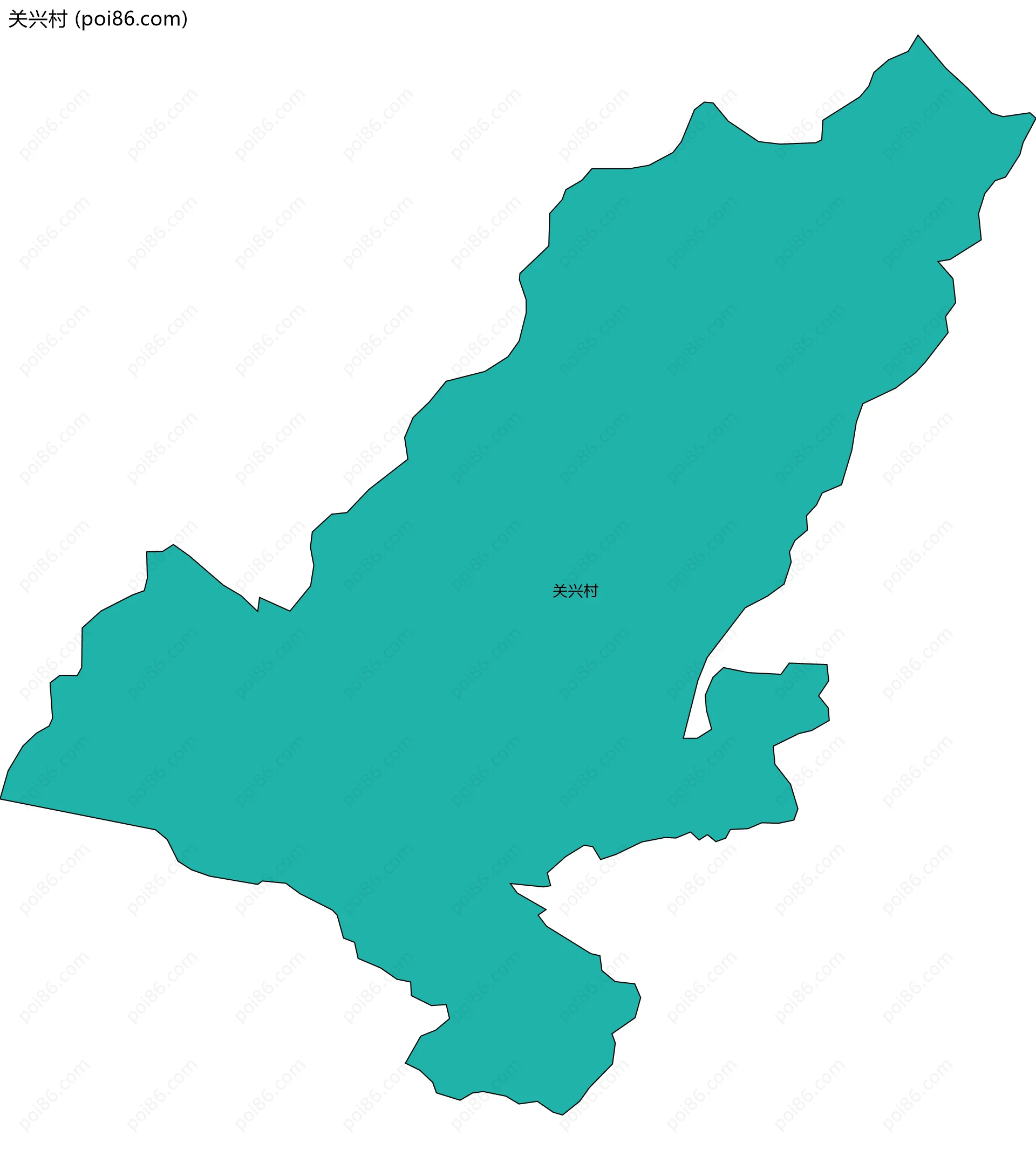 关兴村边界地图