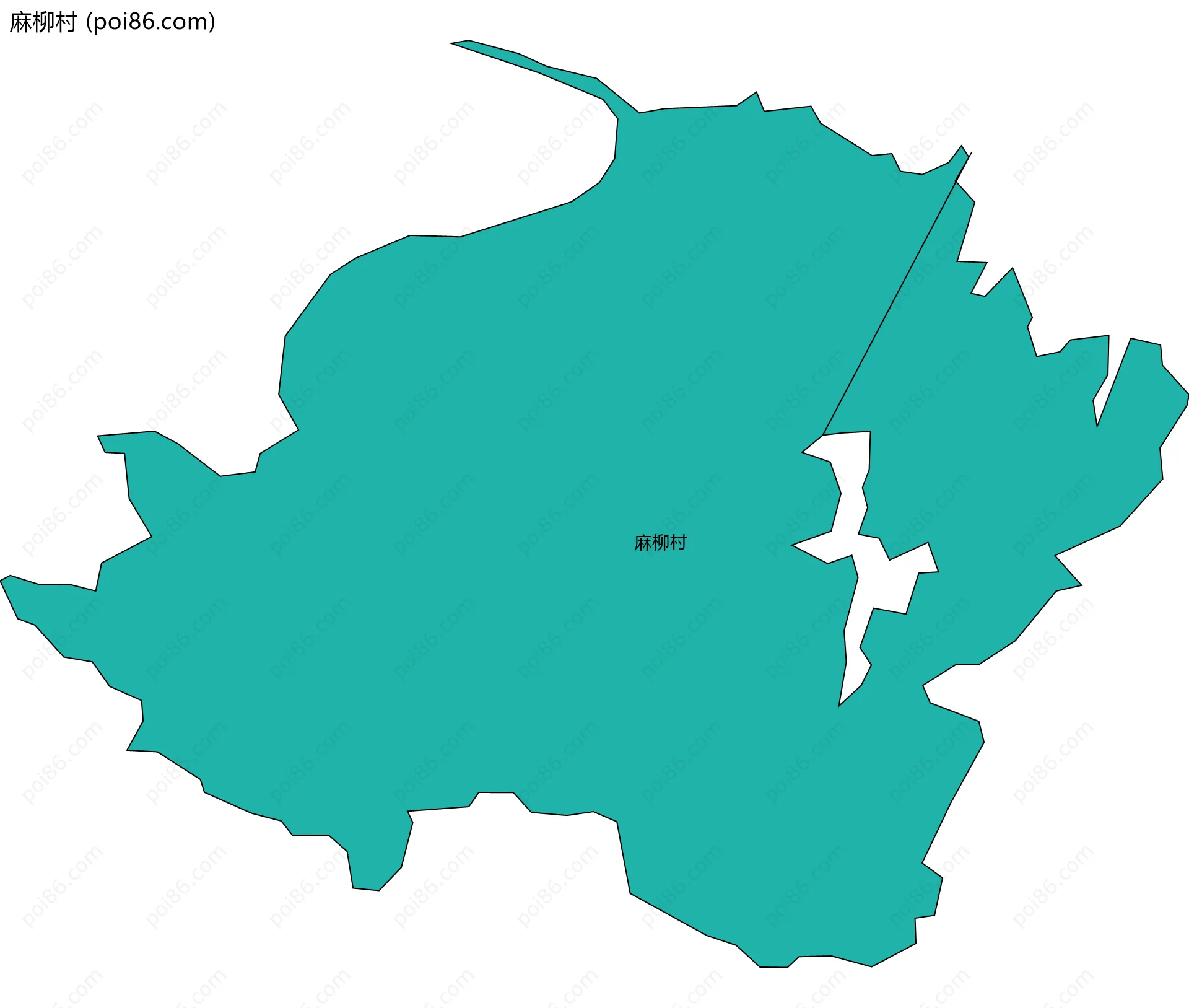 麻柳村边界地图