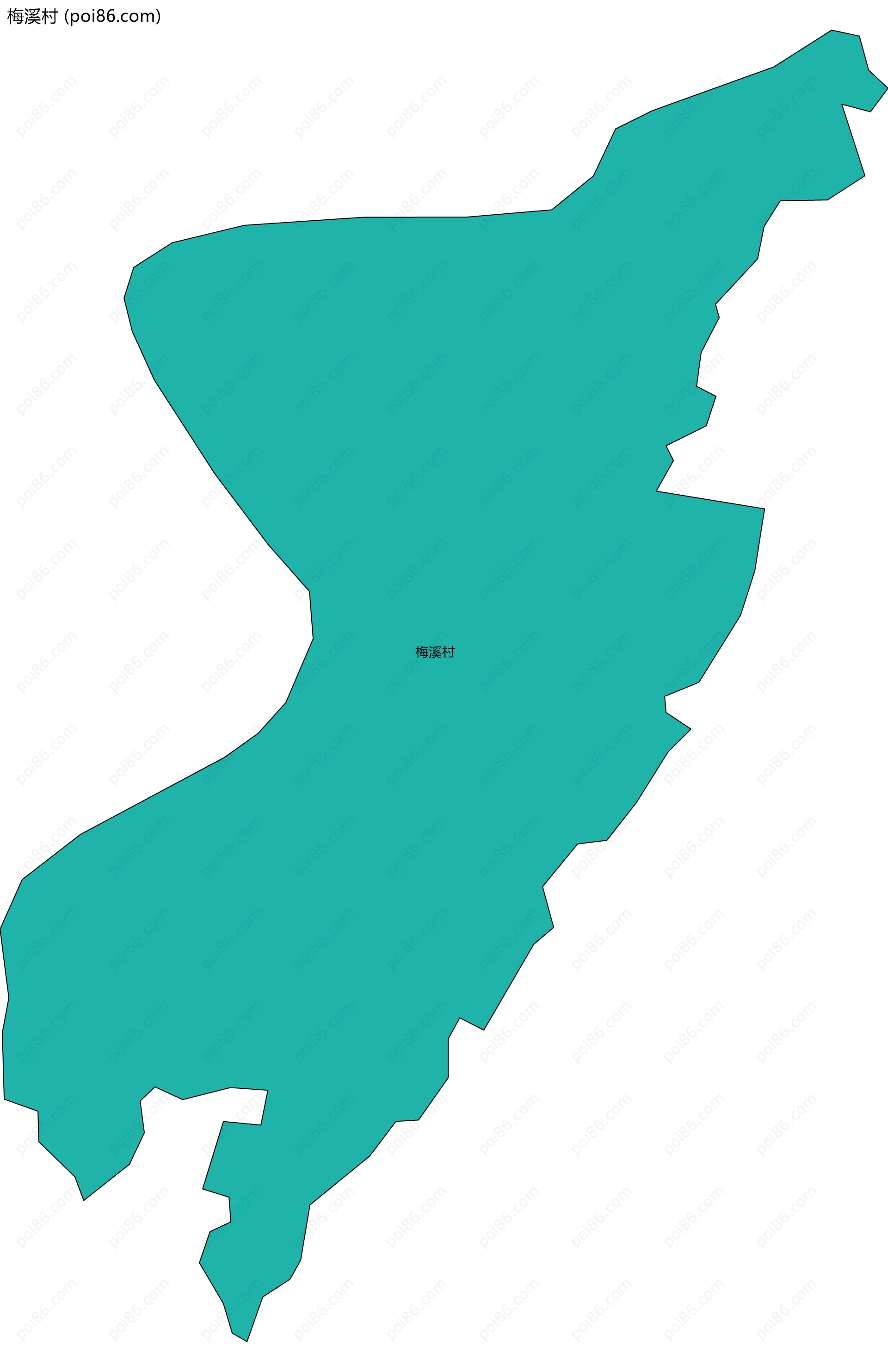 梅溪村边界地图