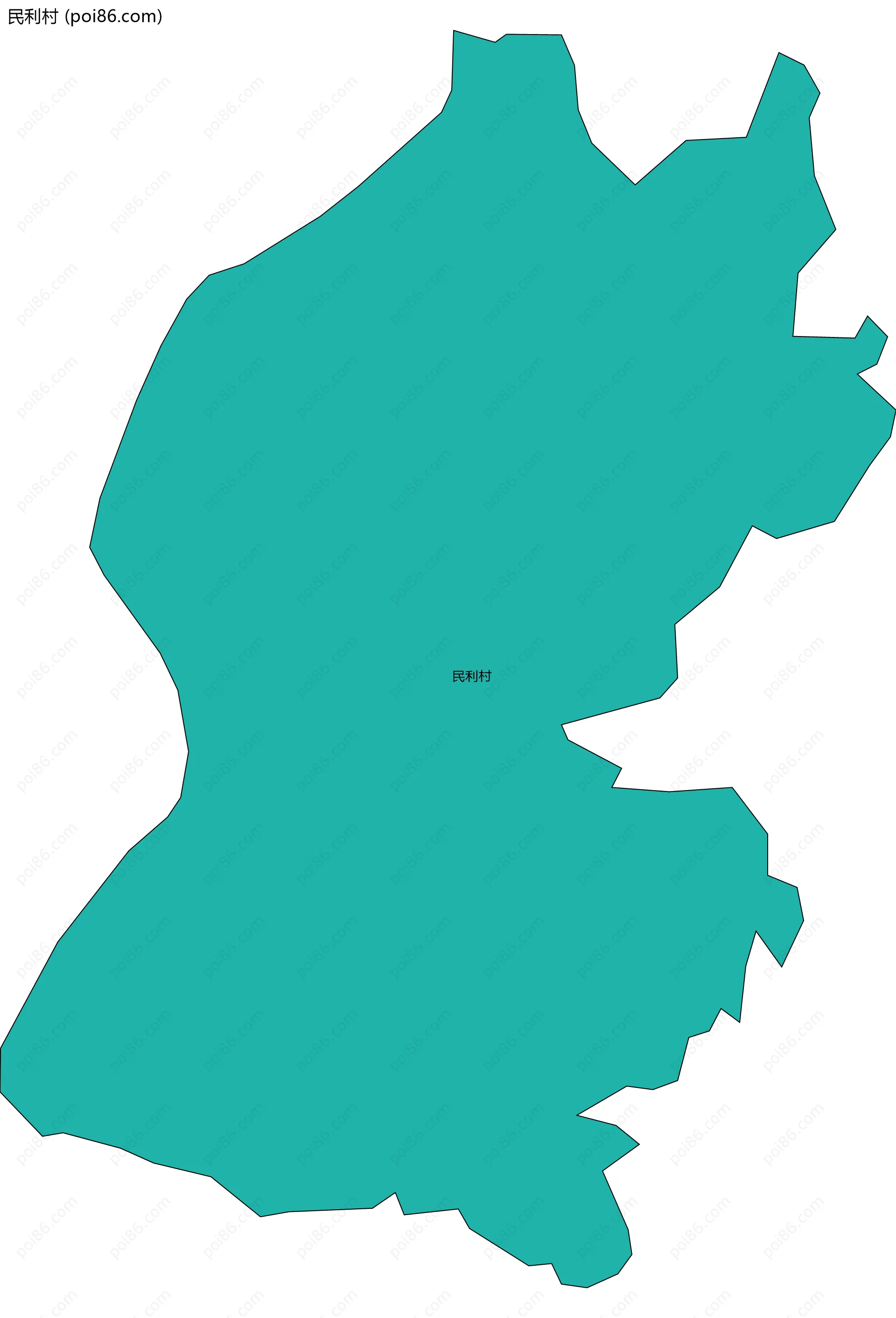 民利村边界地图