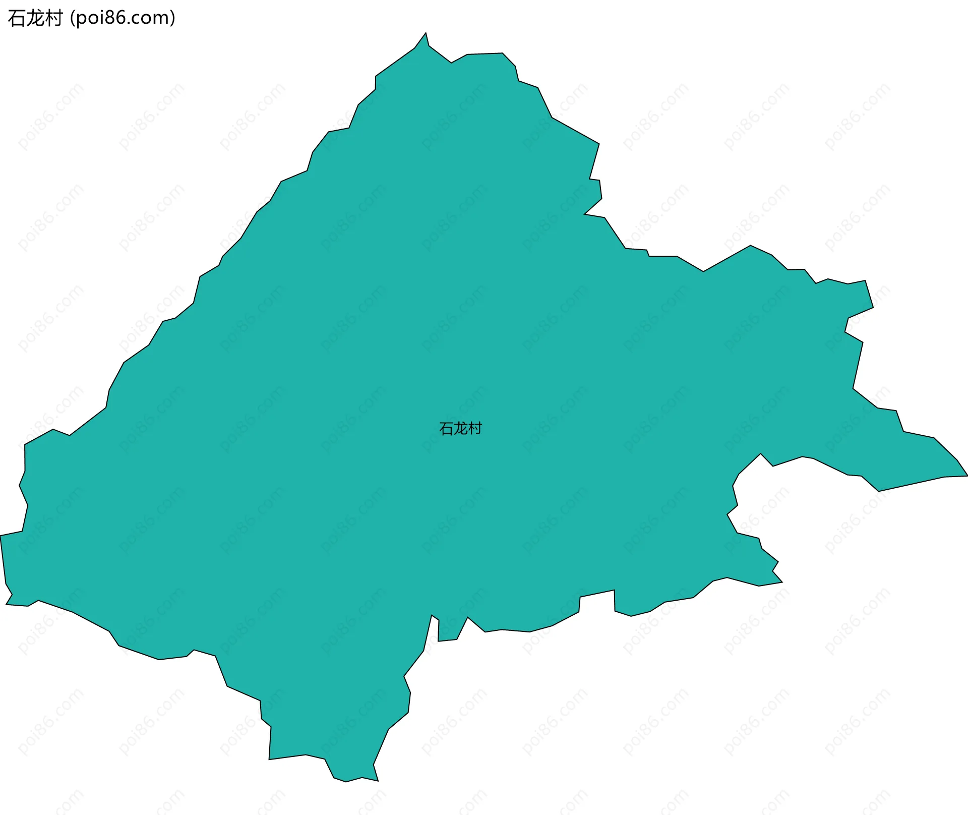 石龙村边界地图