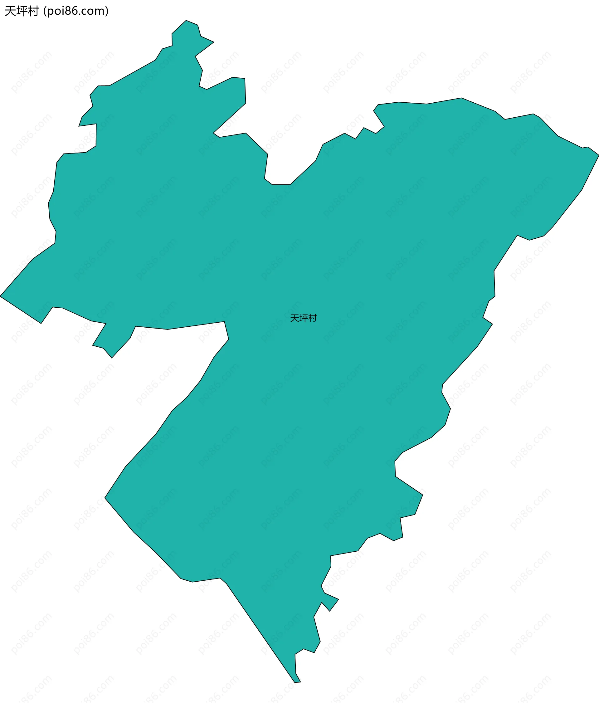 天坪村边界地图