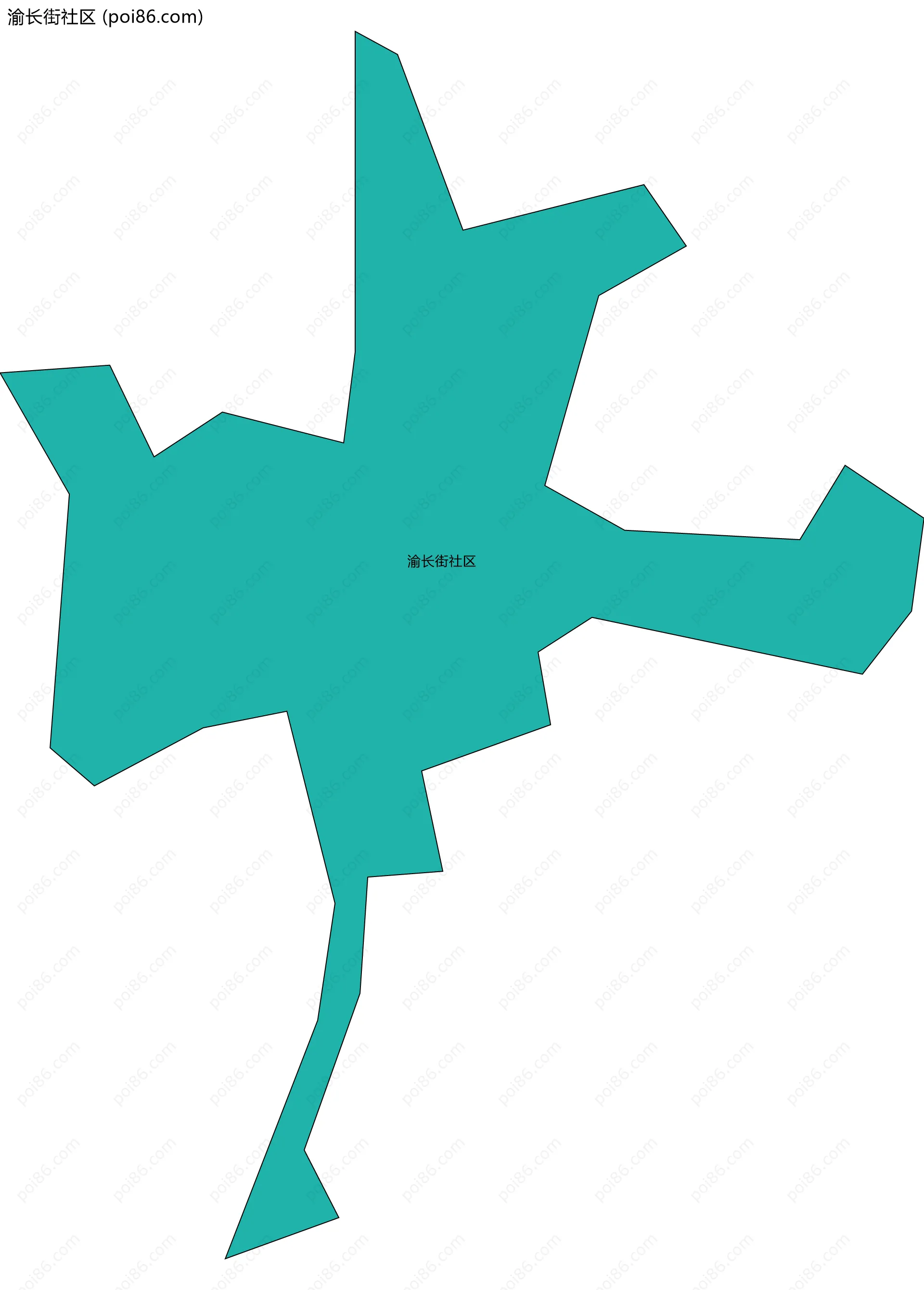 渝长街社区边界地图