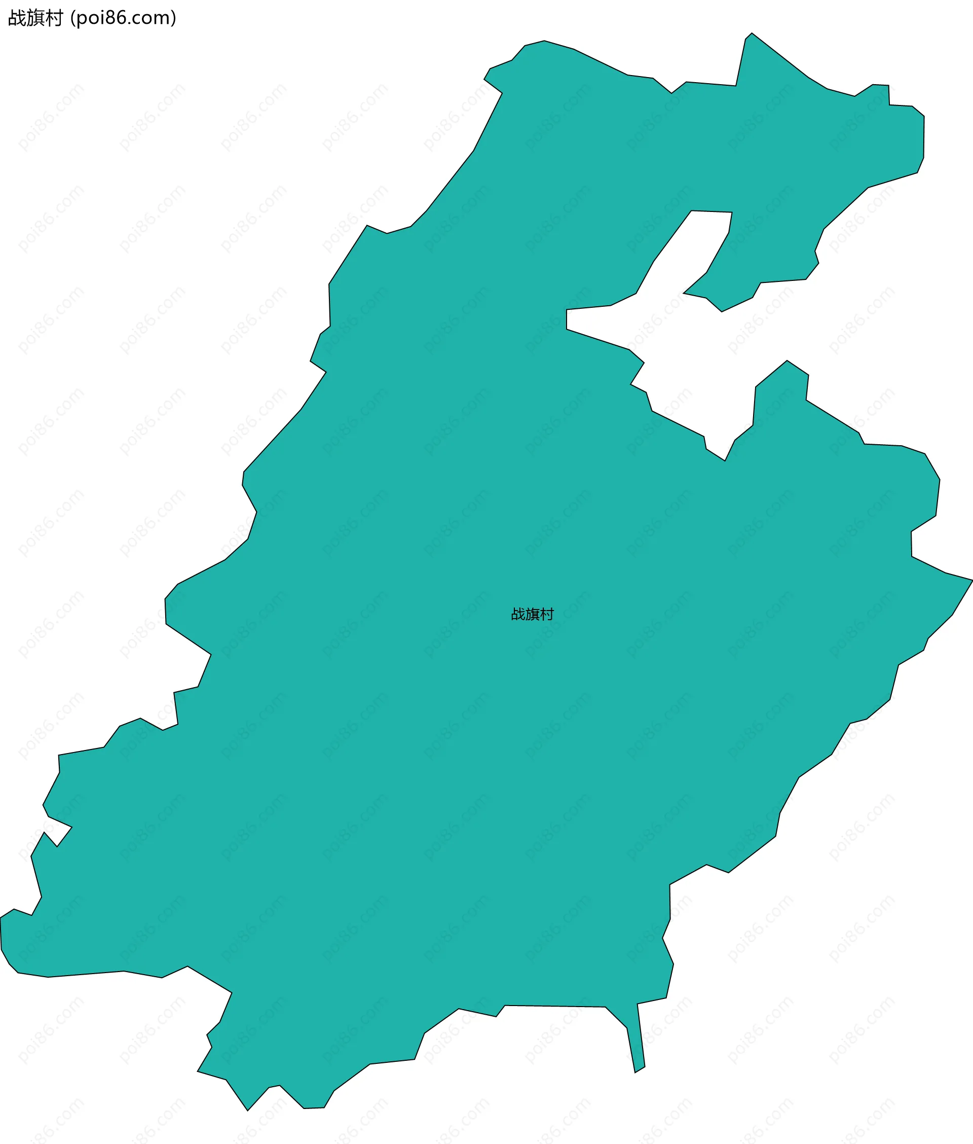 战旗村边界地图