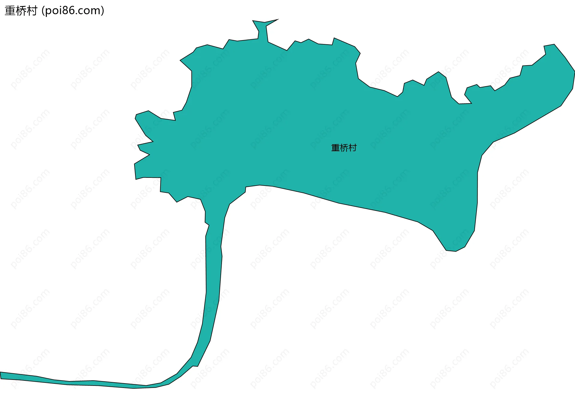 重桥村边界地图