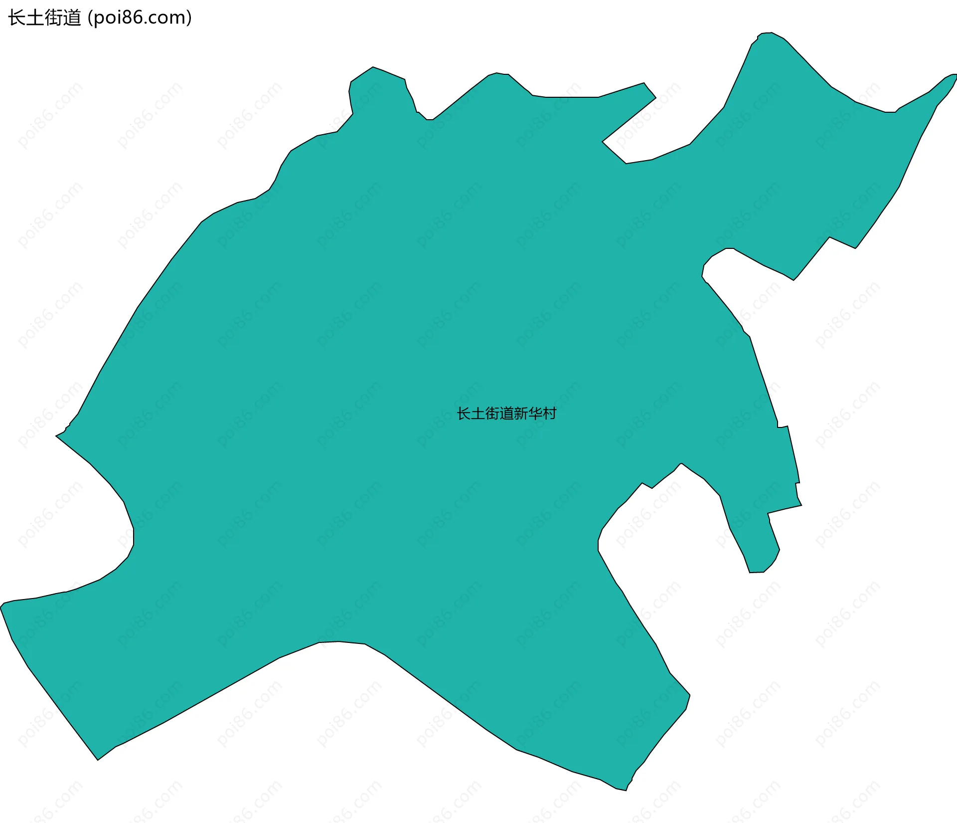长土街道边界地图(五级行政区划)