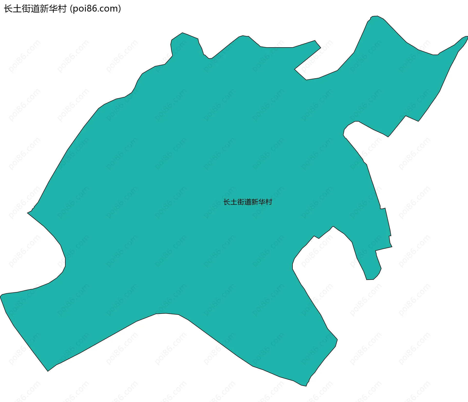 长土街道新华村边界地图