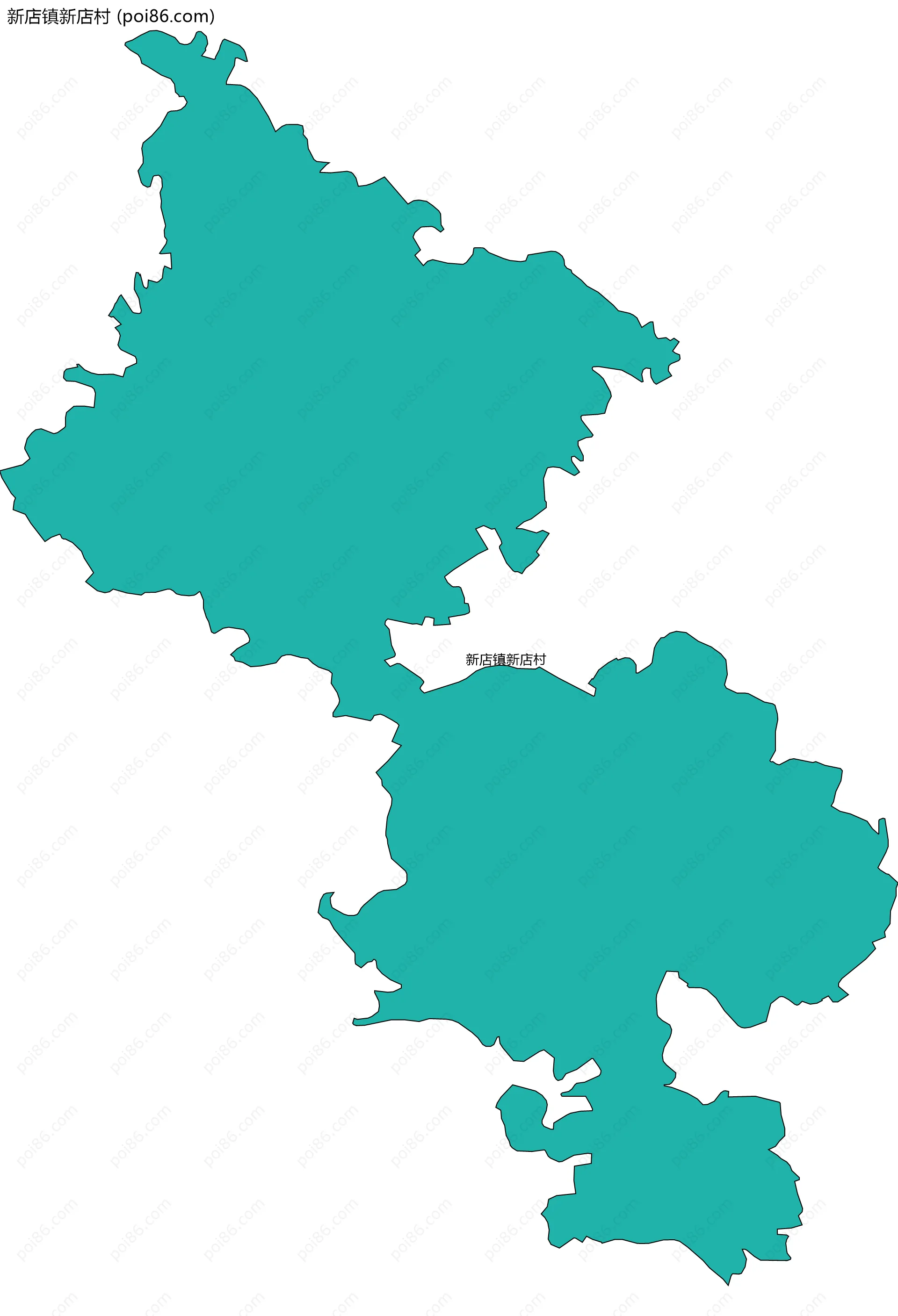 新店镇新店村边界地图