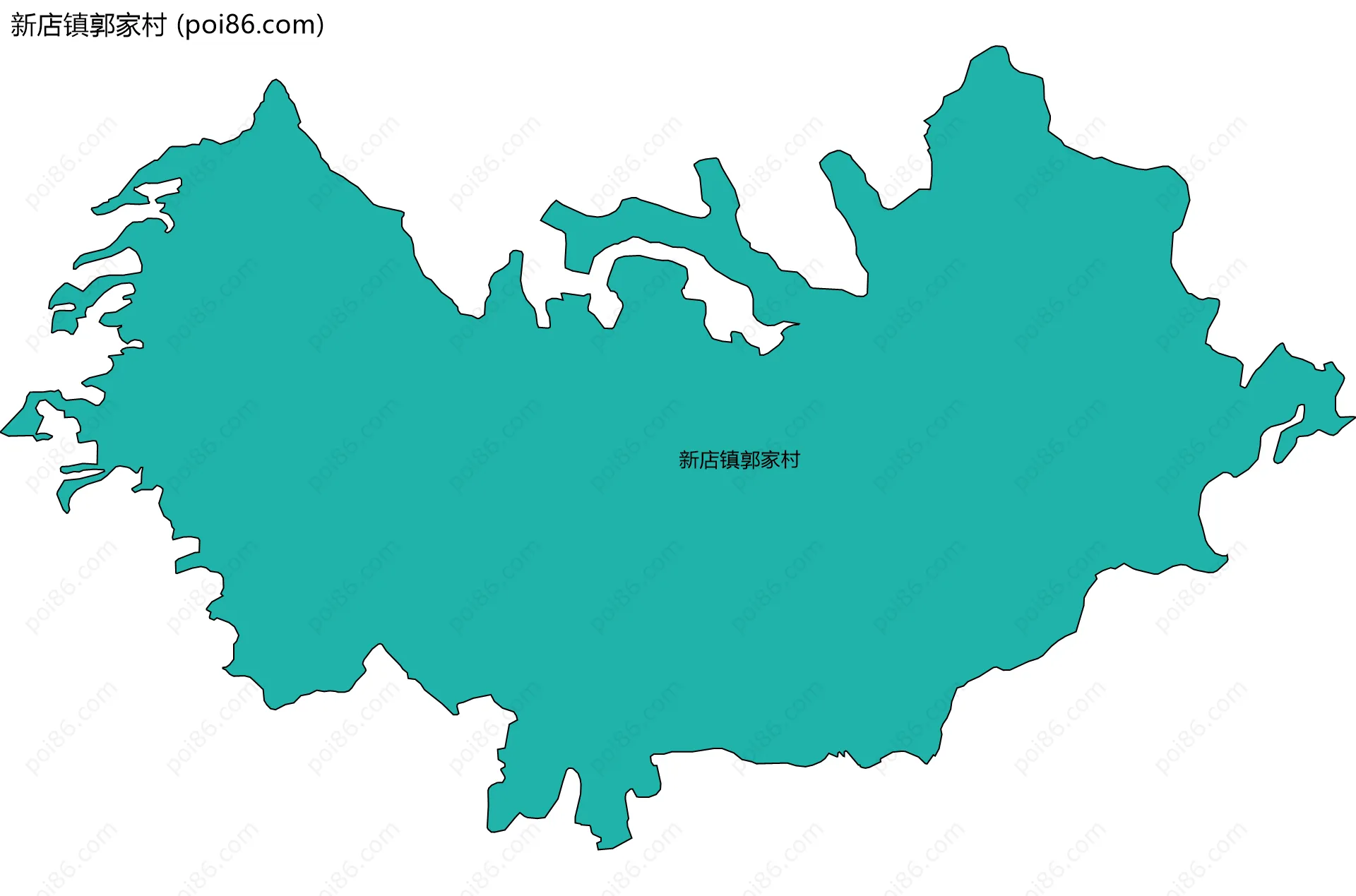 新店镇郭家村边界地图