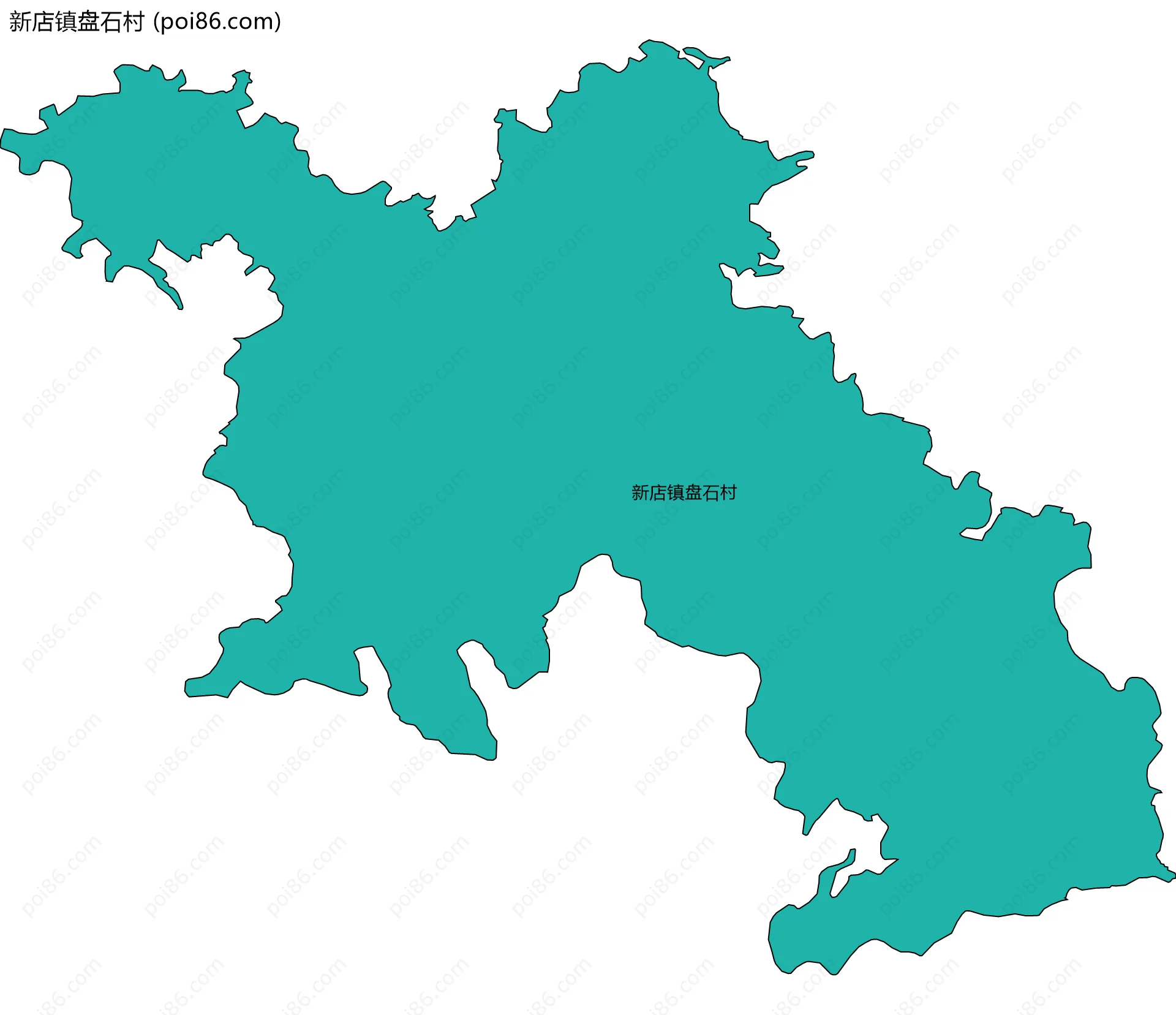 新店镇盘石村边界地图