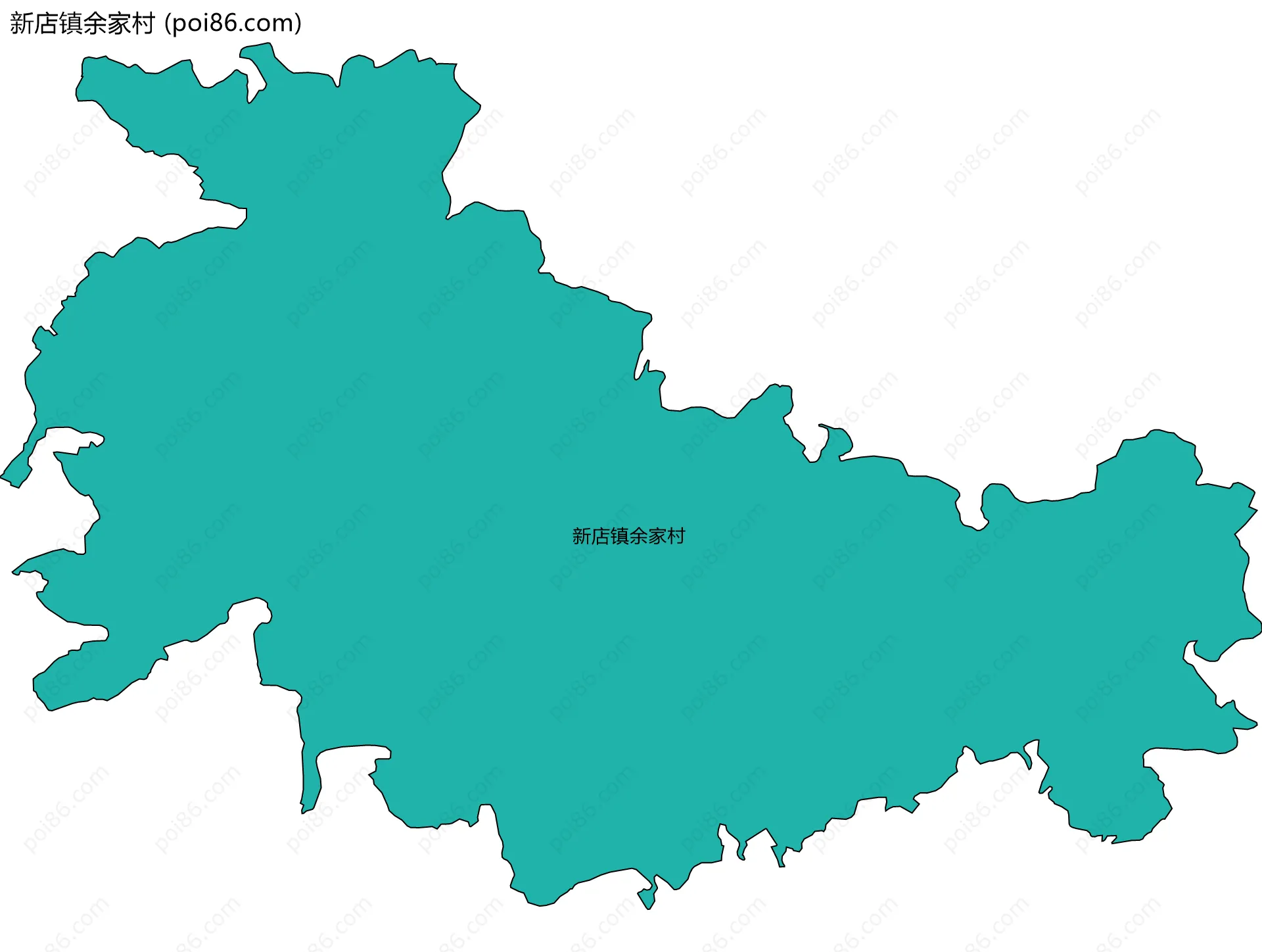 新店镇余家村边界地图