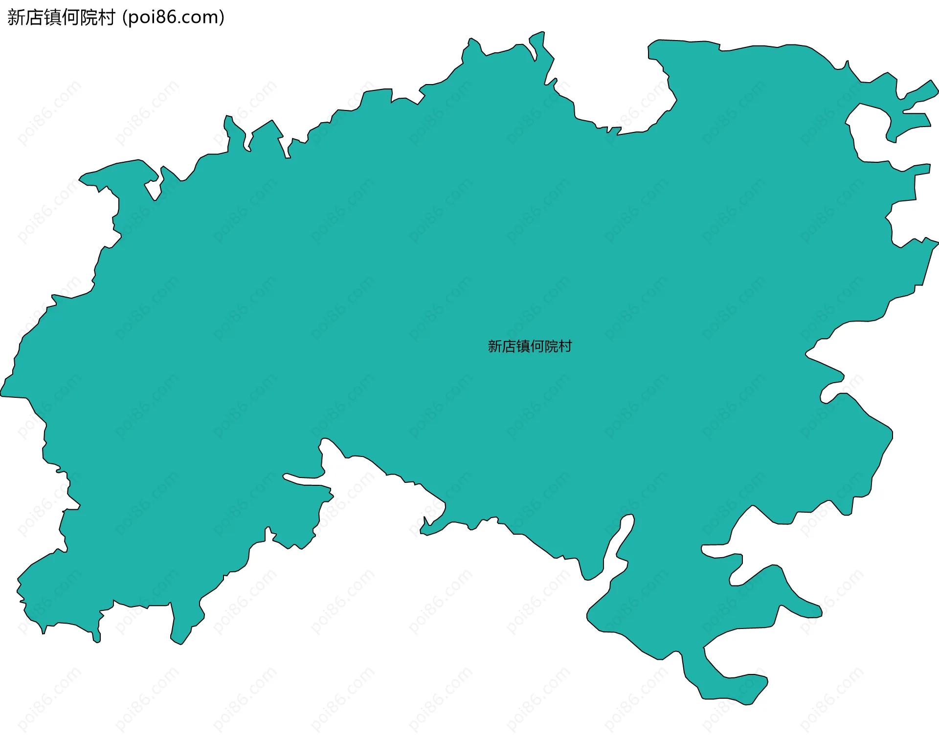 新店镇何院村边界地图