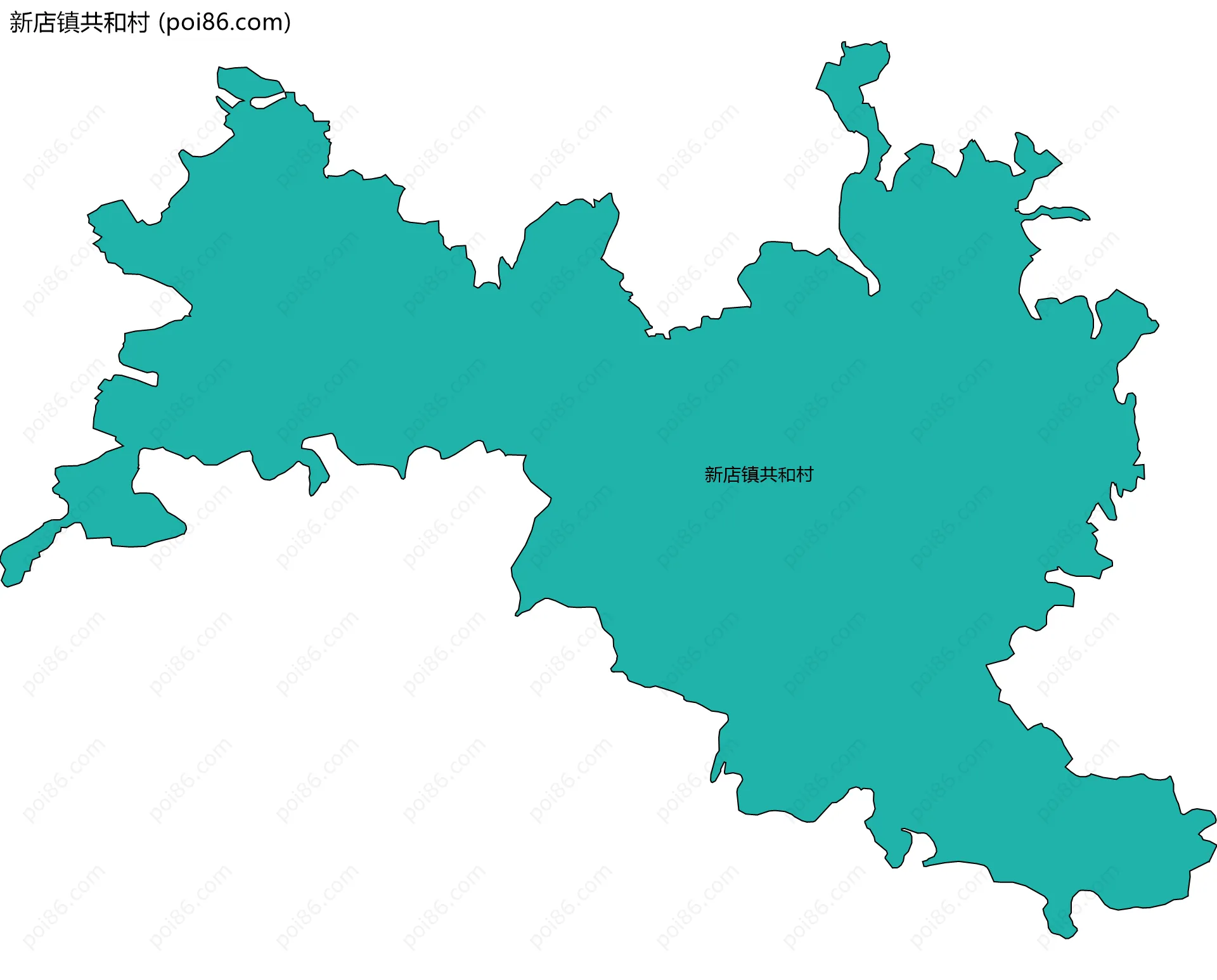 新店镇共和村边界地图